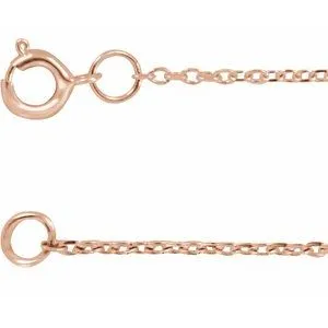 10K Rose 1 mm Adjustable Diamond-Cut Cable 16-18" Chain