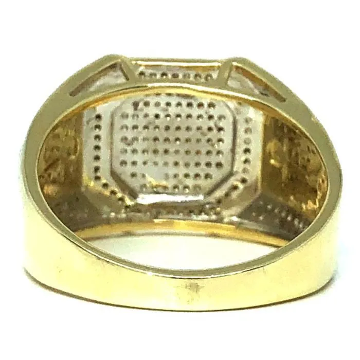 10K Yellow Gold 0.57CT Diamond Ankh Ring DRG-003