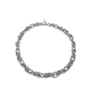1157-S | KARL CHAIN NECKLACE IN SILVER w/ ACCENT PEARL