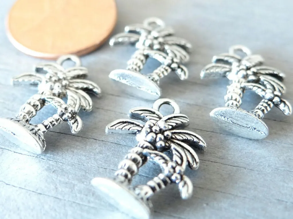 12 pc Palm tree charm , palm tree, island charm, tree charm, Charm, Charms, wholesale charm, alloy charm