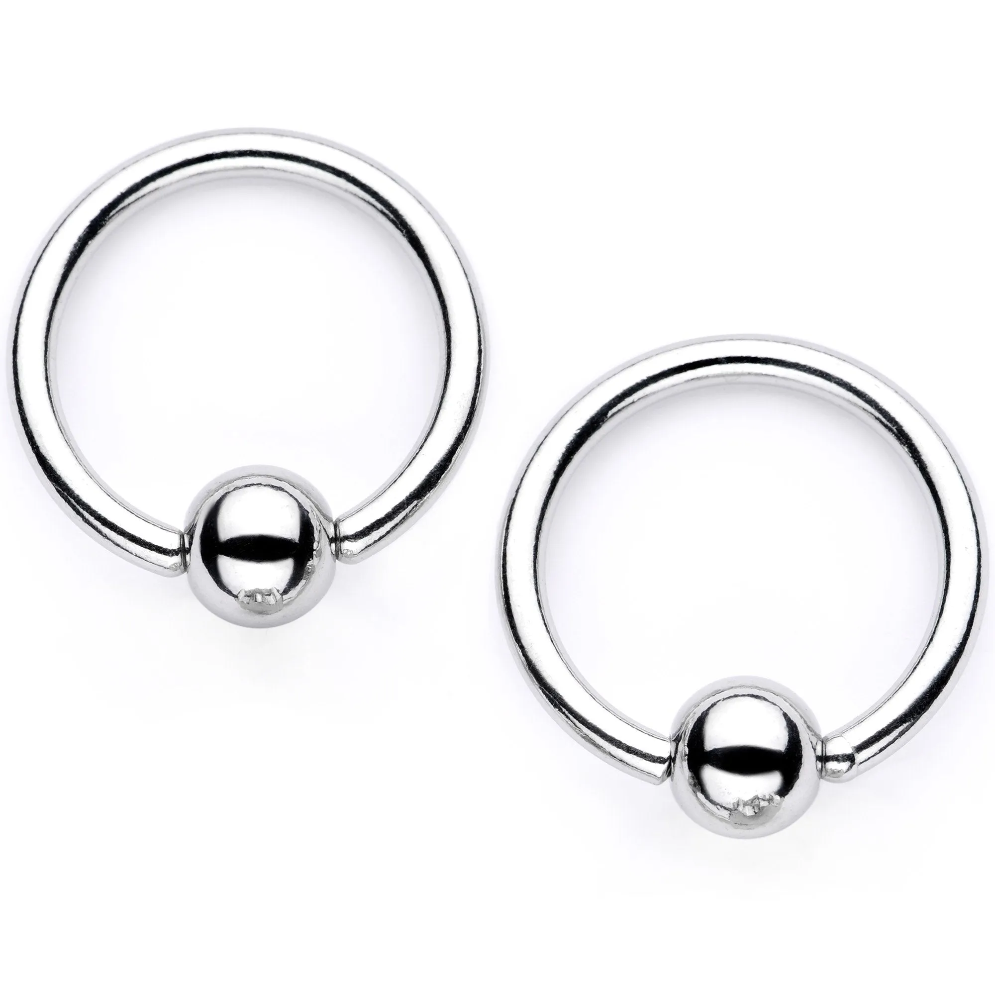 14 Gauge Sugar Skull Mask Twisted BCR Captive Nipple Ring Set of 4