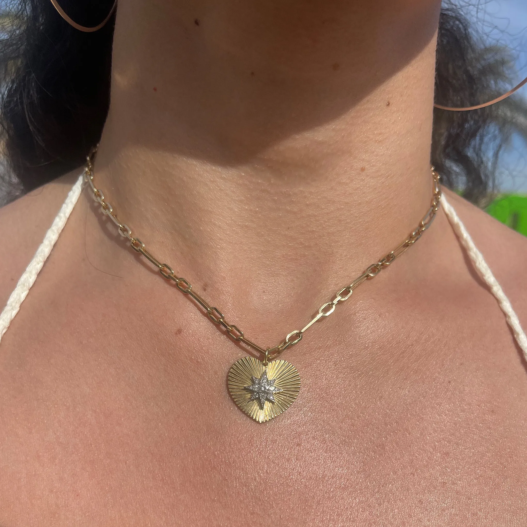 14K Gold Alternating 3 to 1 Elongated Oval Link Chain Necklace, Small Size