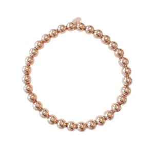 14K Gold Ball Chain Stretch Bracelet, 6mm Size Links