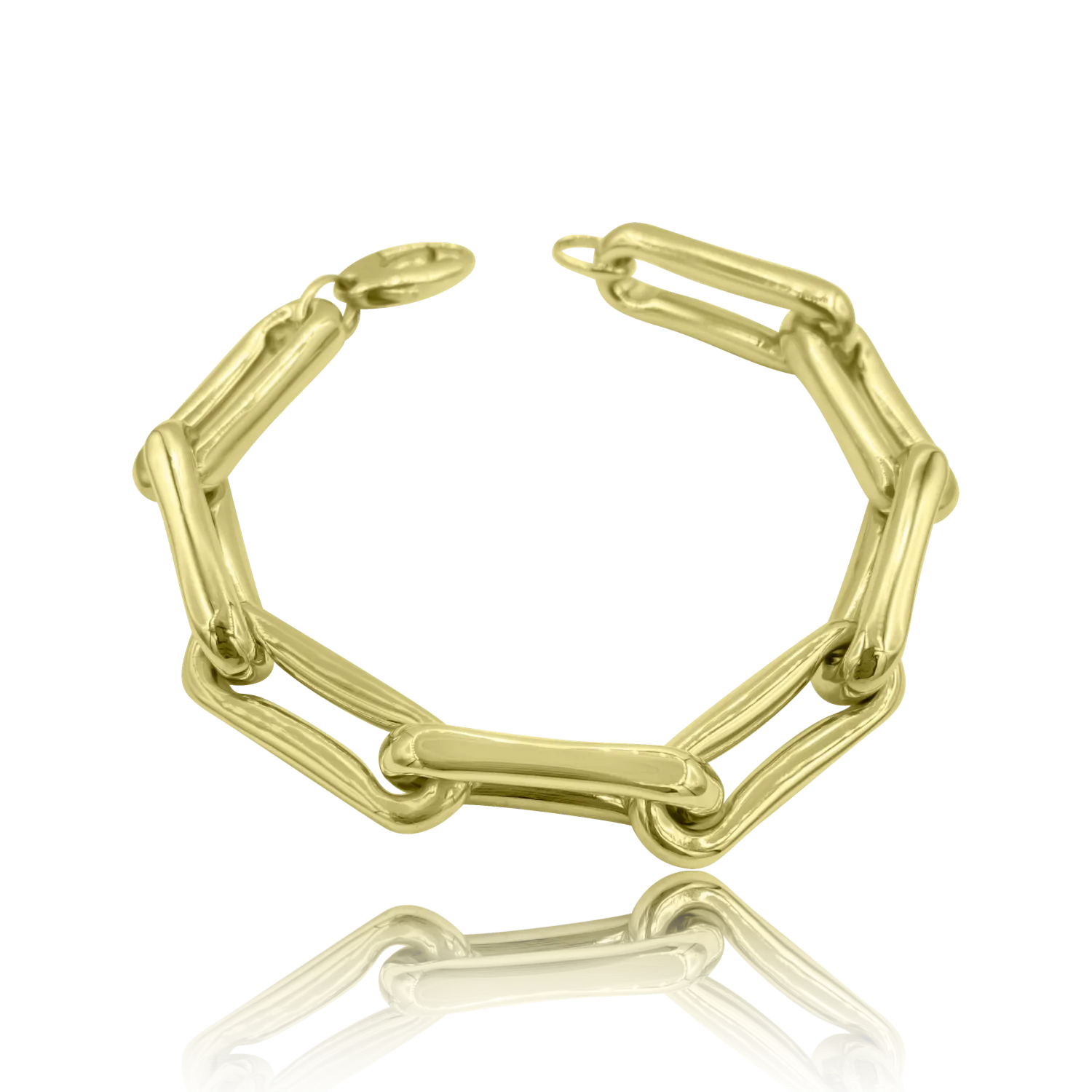 14K Gold Jumbo Roma Link Bracelet