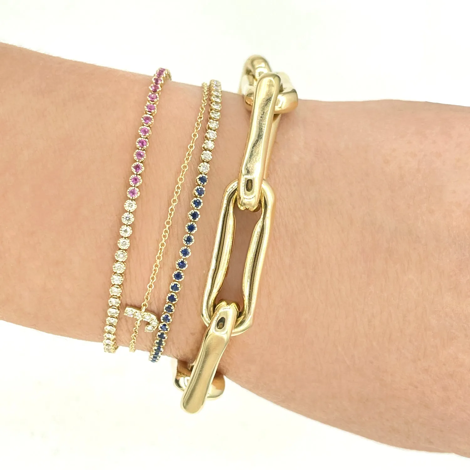 14K Gold Jumbo Roma Link Bracelet