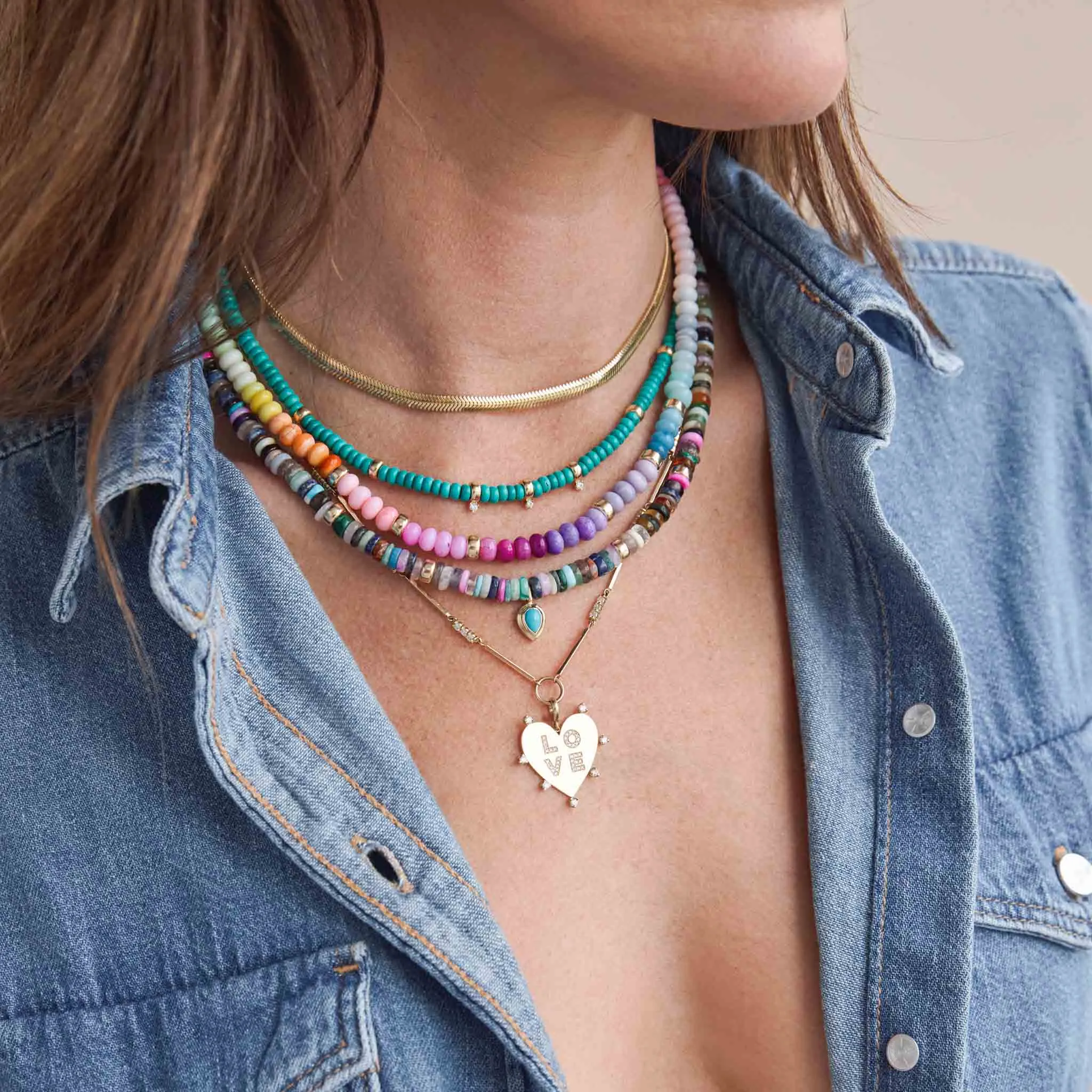 14k Gold Medium Snake Chain Necklace