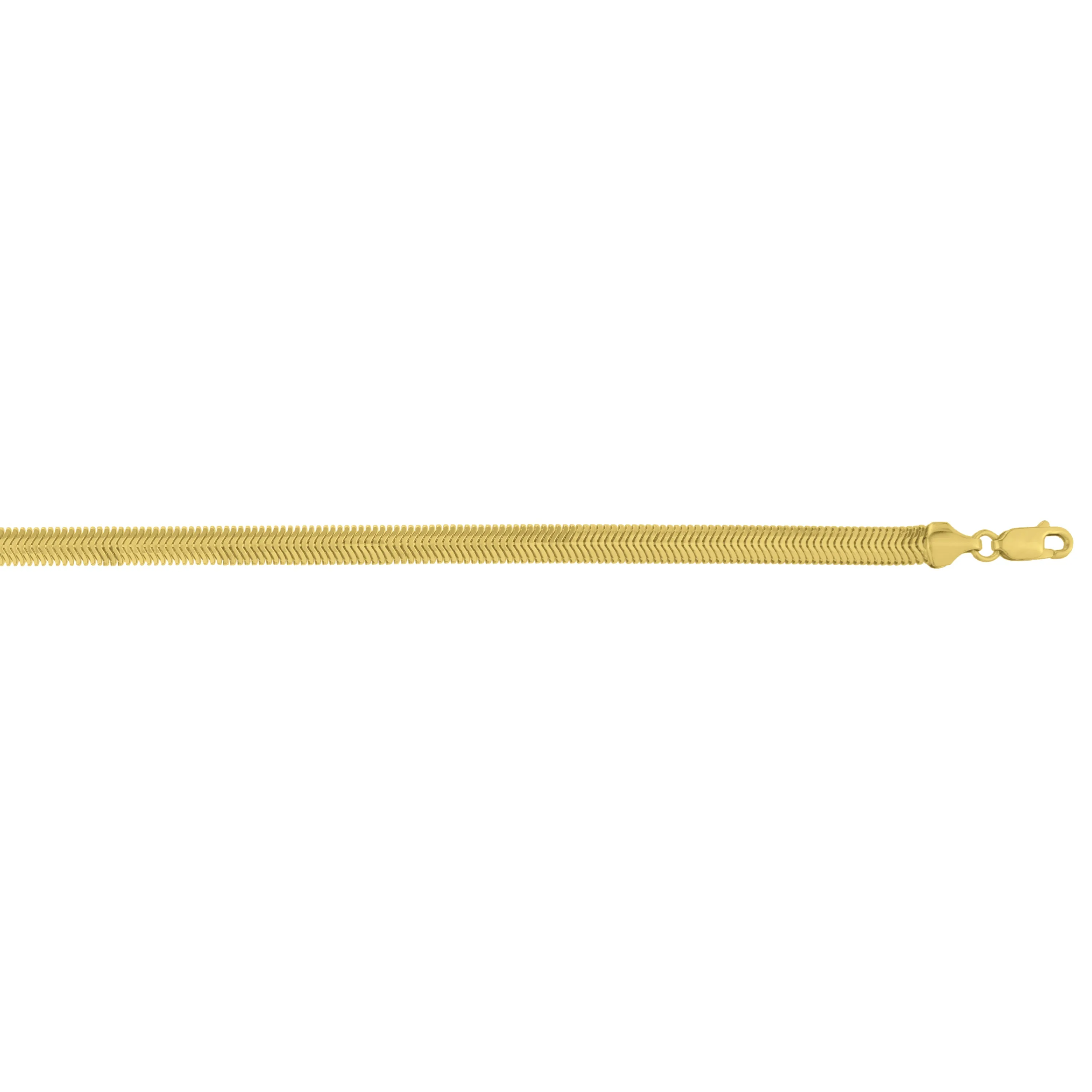 14K Gold Oval Snake Necklace