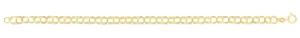 14K Gold Small Double Link Charm Bracelet