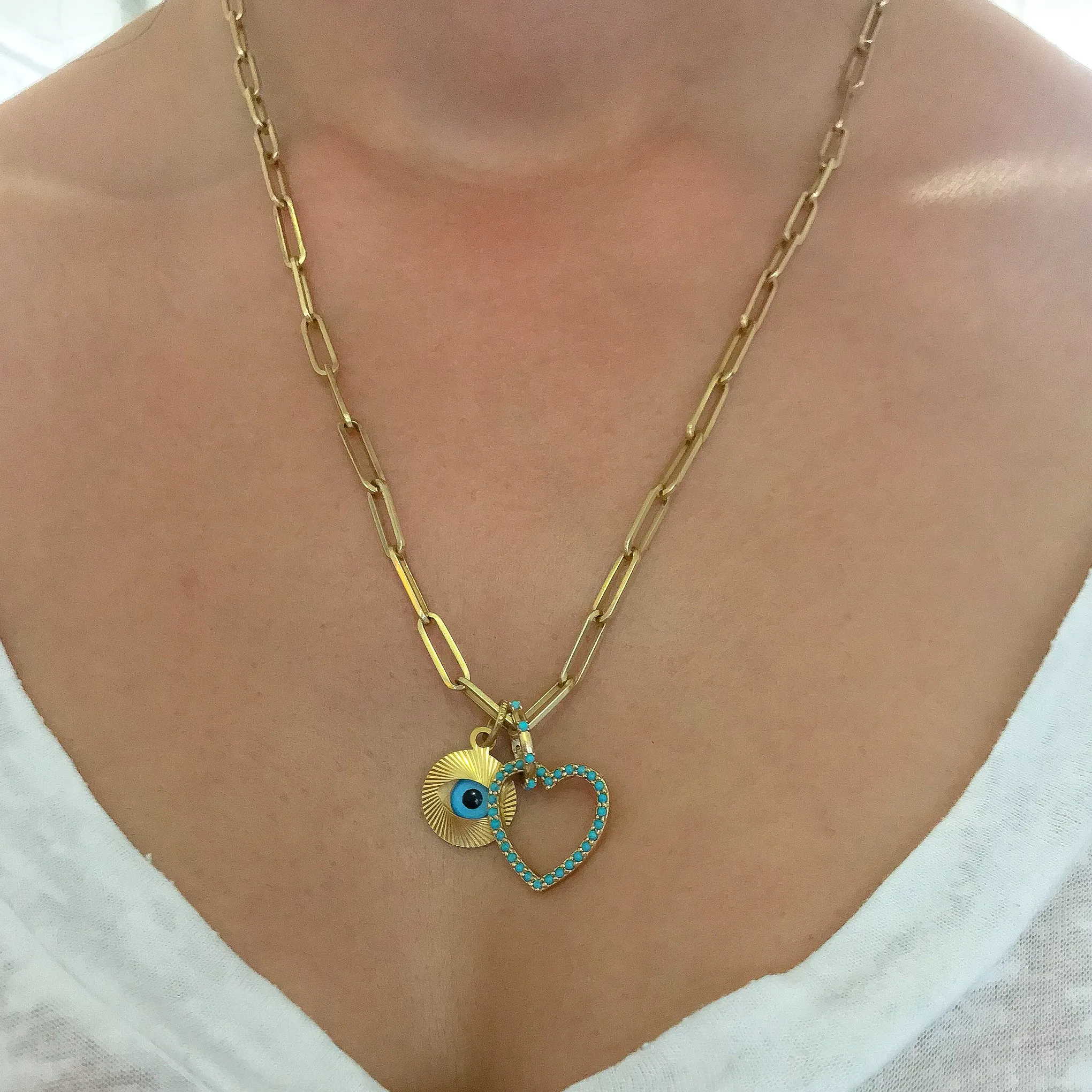 14K Gold Thin Elongated Oval Link Chain Necklace, Large Size Link