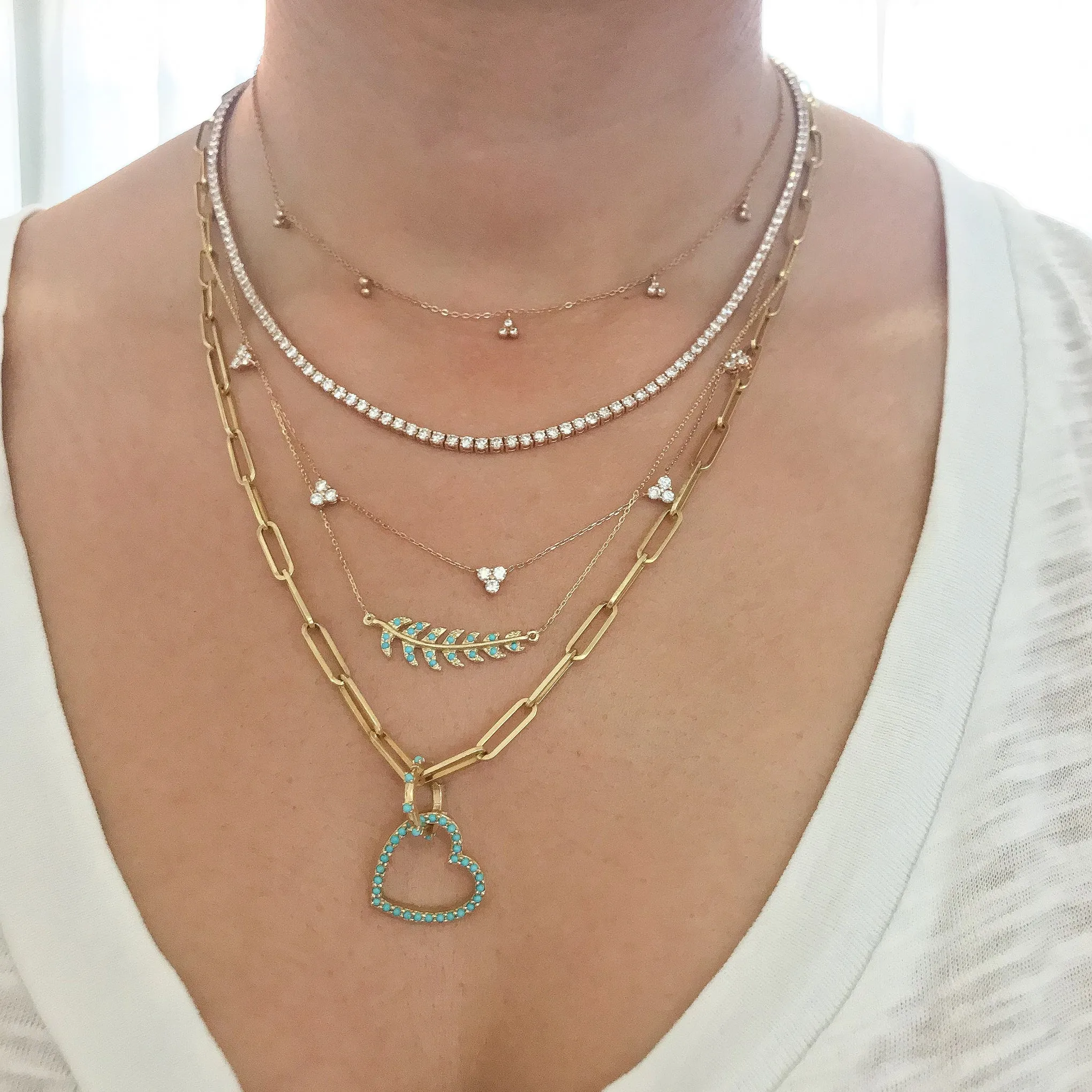 14K Gold Thin Elongated Oval Link Chain Necklace, Large Size Link