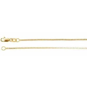 14K Yellow 1 mm Box 24" Chain