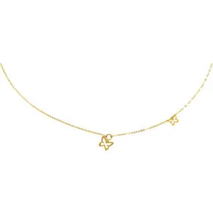14K Yellow Butterfly 18" Necklace