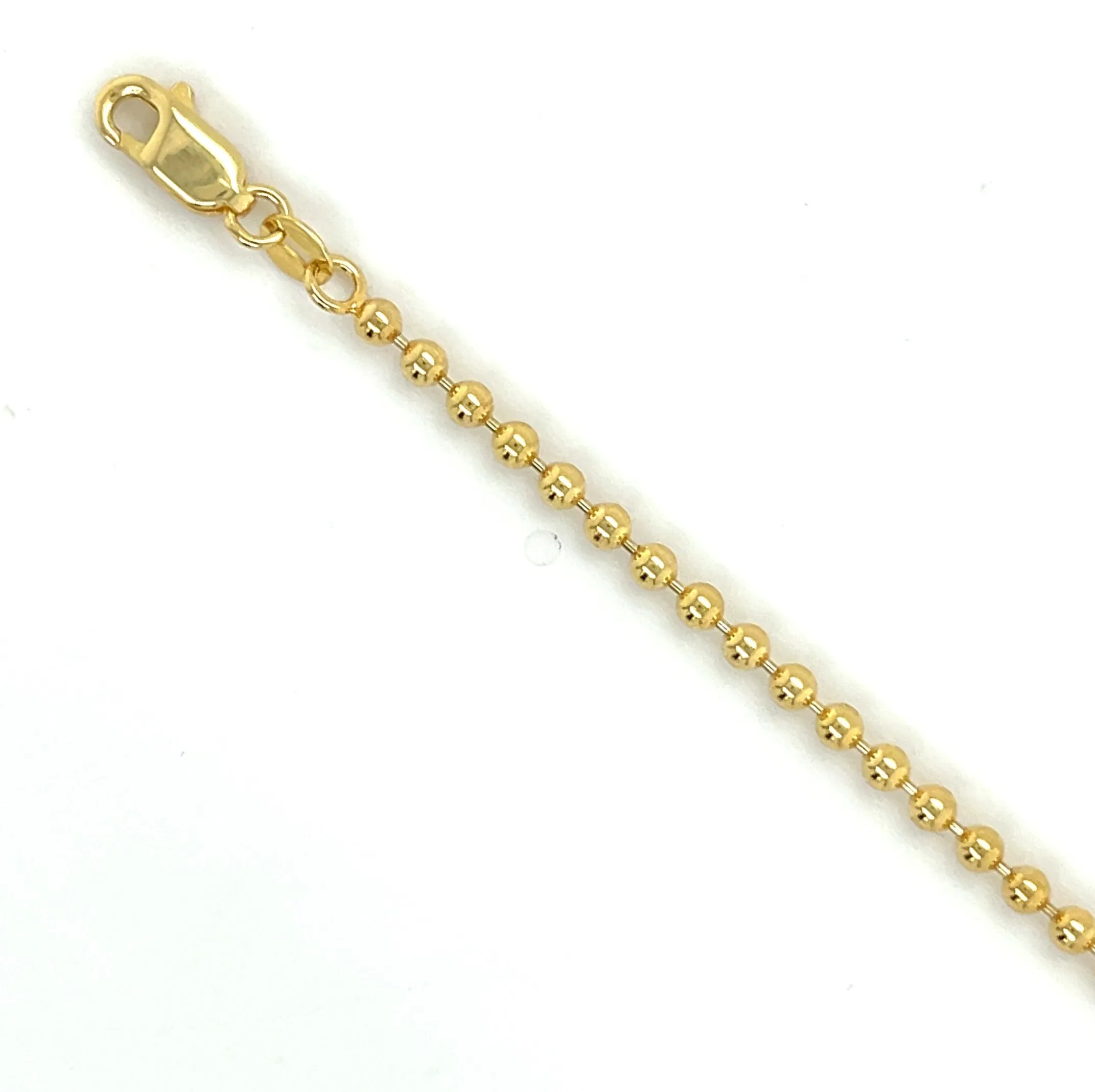 14K Yellow Gold 2.5mm Ball Chain