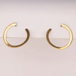 14K Yellow Gold Circular Earrings