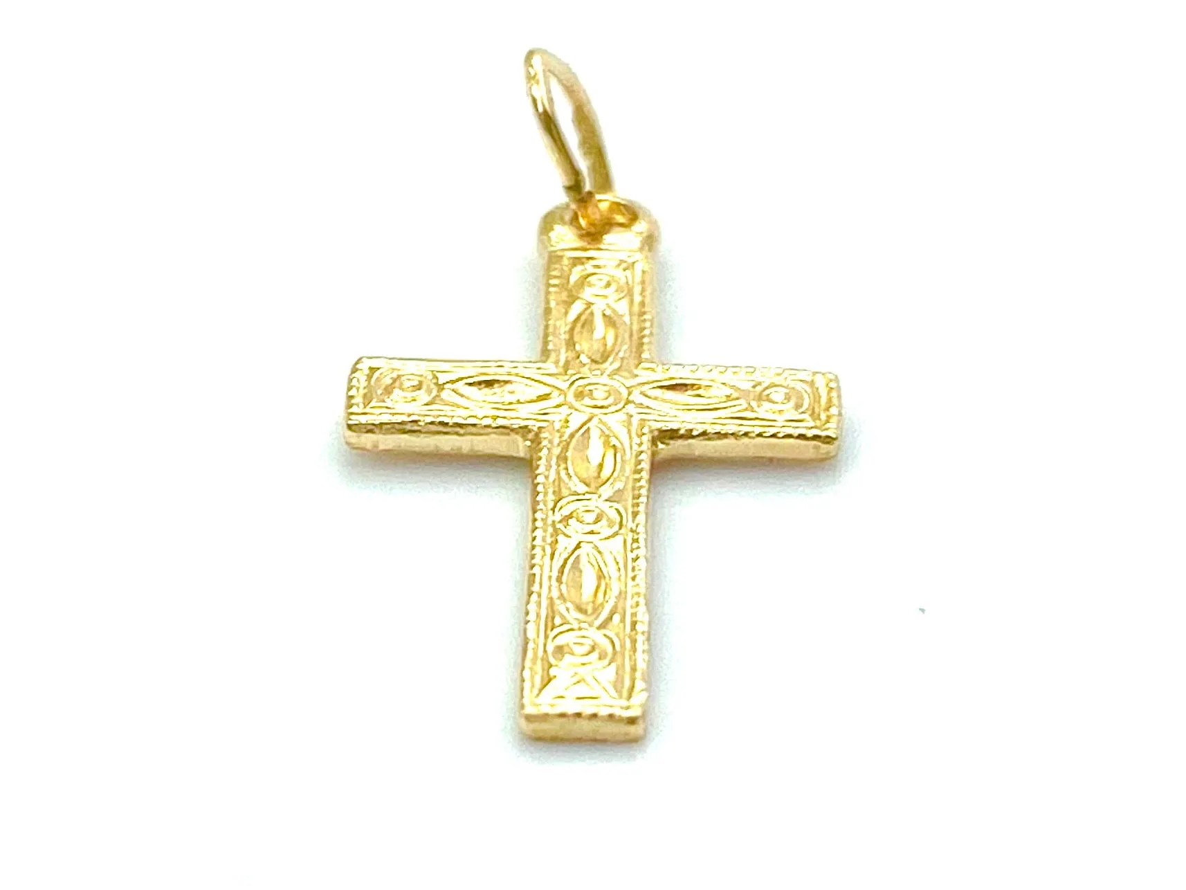 14KGF Cross Charm , Sku#1211-C