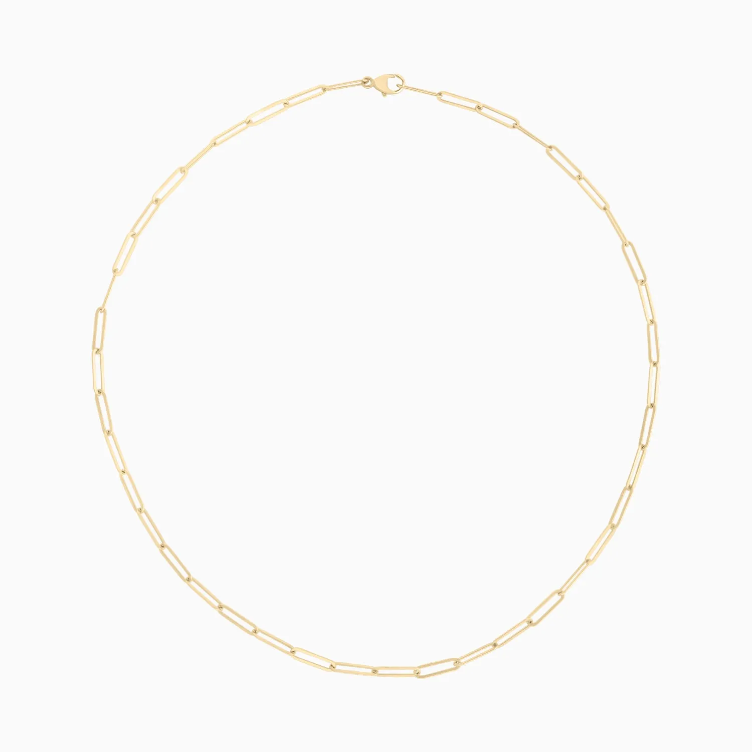 18k Gold Paperclip Chain