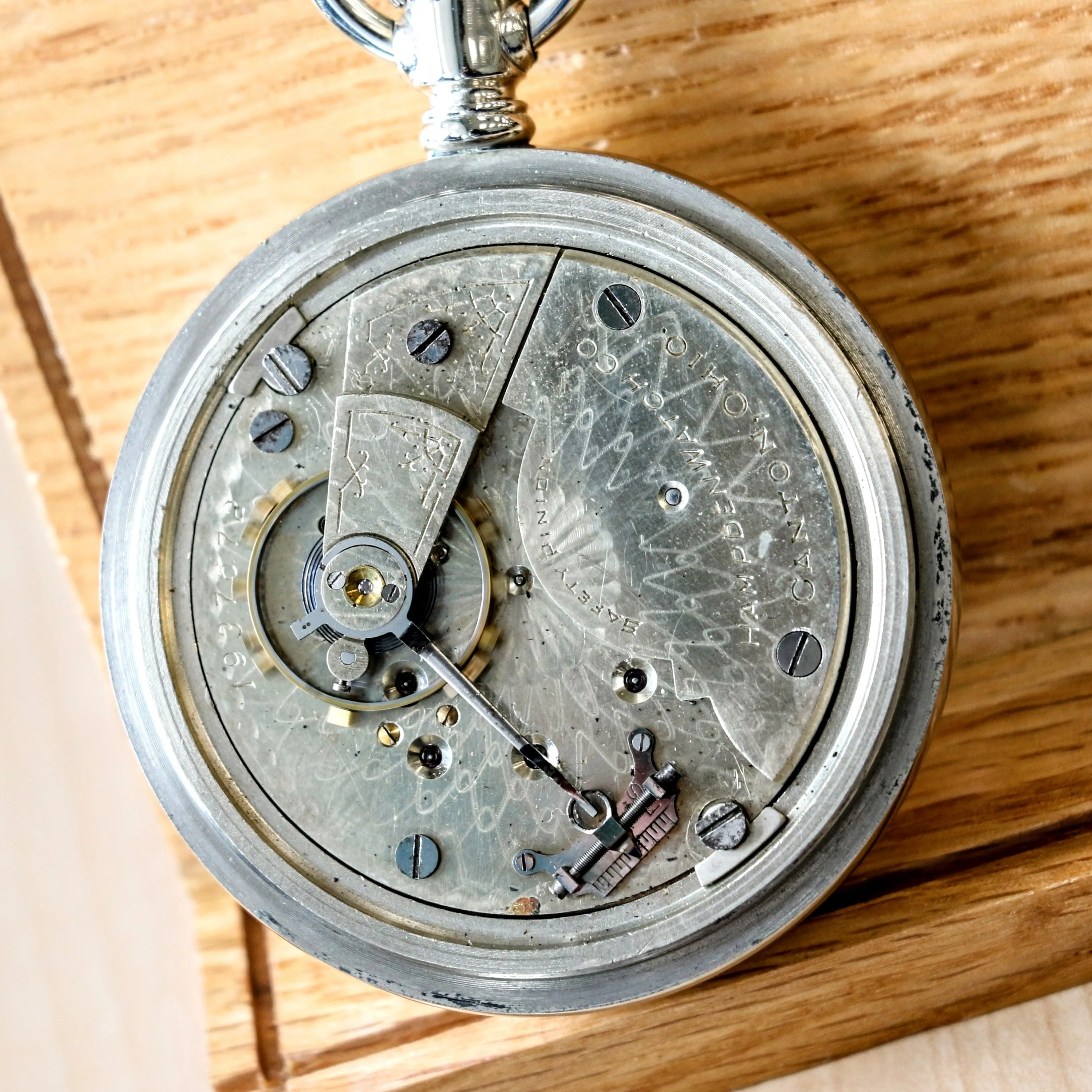 1904 HAMPDEN Watch Co. Pocket Watch 18s Grade No. 65 11 Jewels Lever Set USA Made