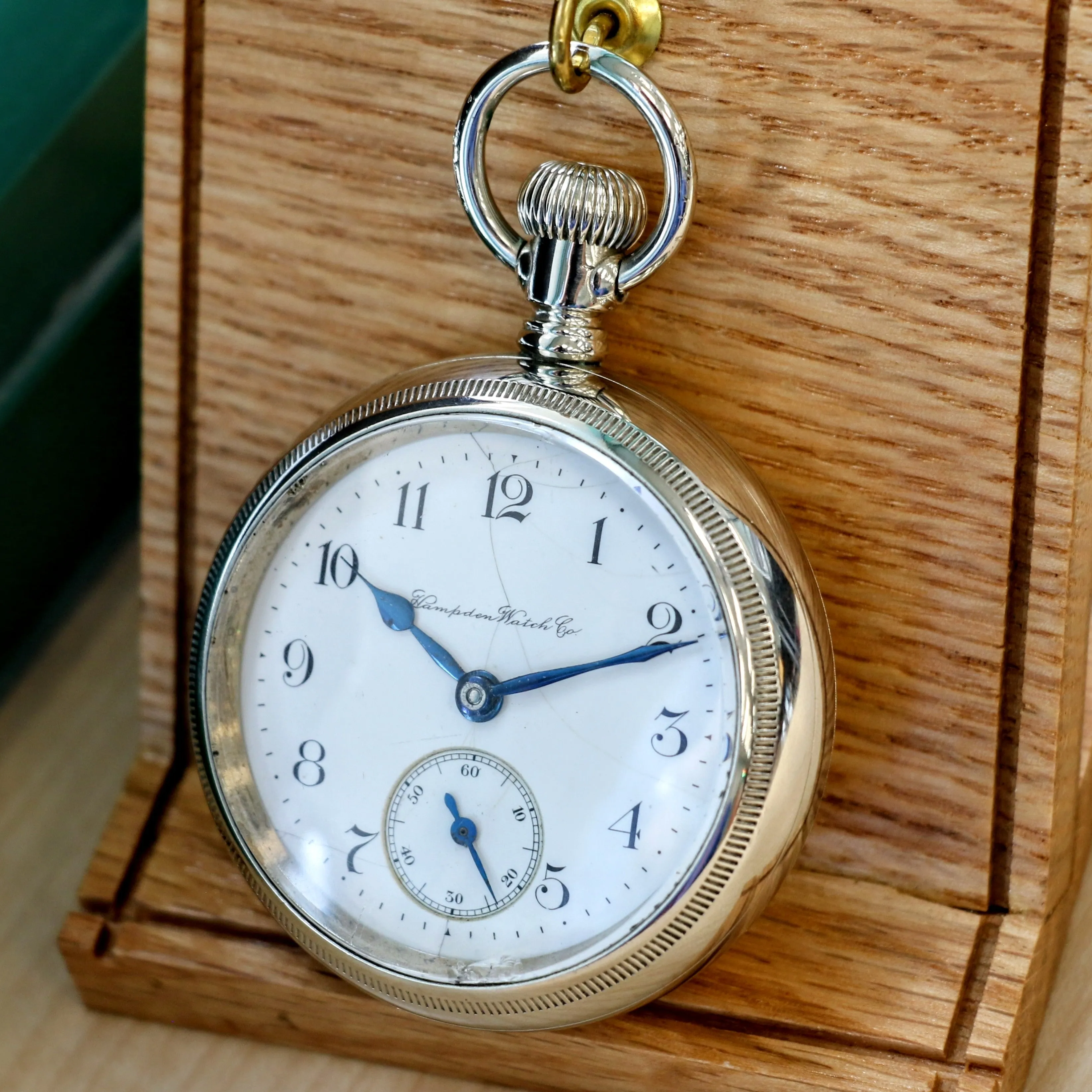 1904 HAMPDEN Watch Co. Pocket Watch 18s Grade No. 65 11 Jewels Lever Set USA Made