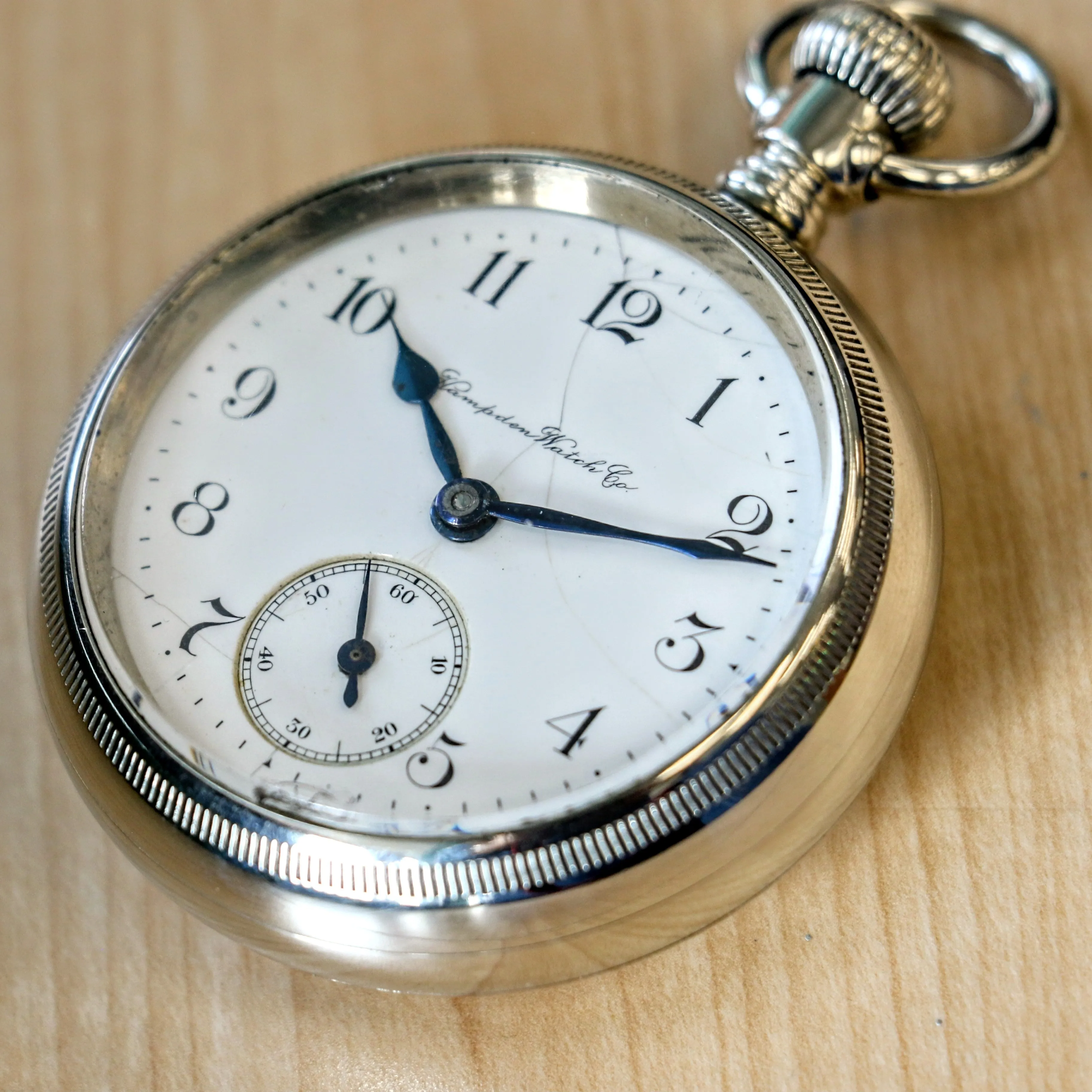 1904 HAMPDEN Watch Co. Pocket Watch 18s Grade No. 65 11 Jewels Lever Set USA Made