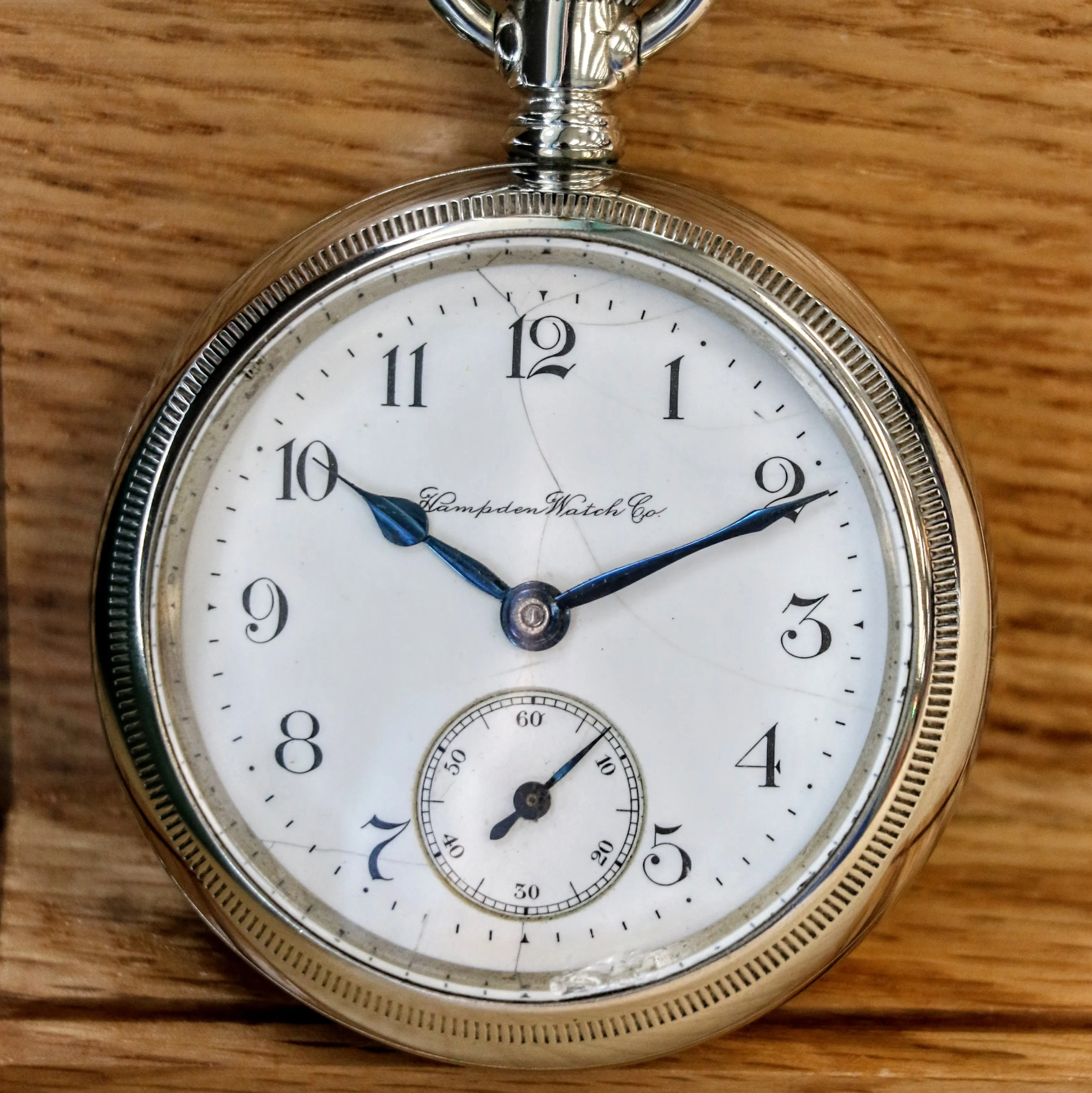1904 HAMPDEN Watch Co. Pocket Watch 18s Grade No. 65 11 Jewels Lever Set USA Made