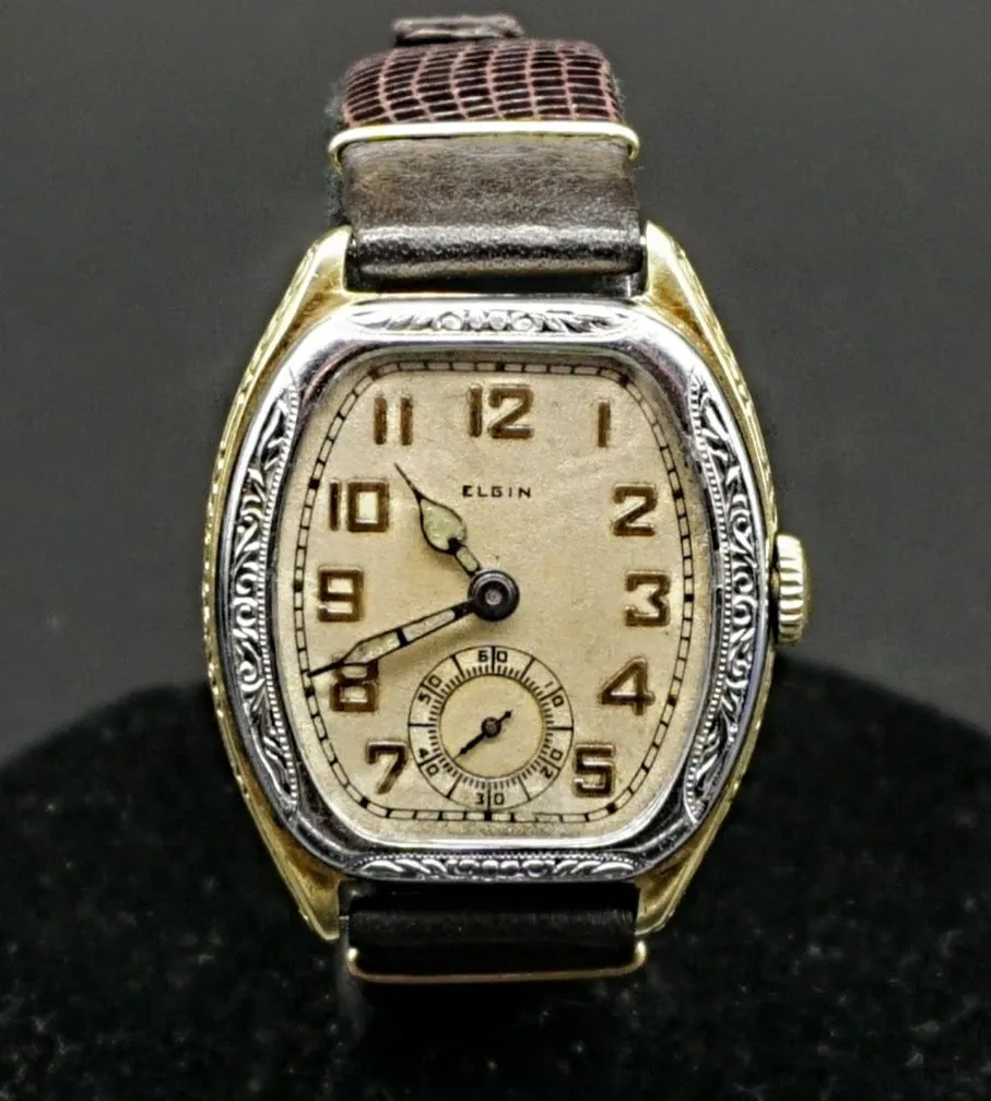 1928 ELGIN Legionnaire Series Art Deco Wristwatch Grade 485 Size 4/0s 7J USA Watch