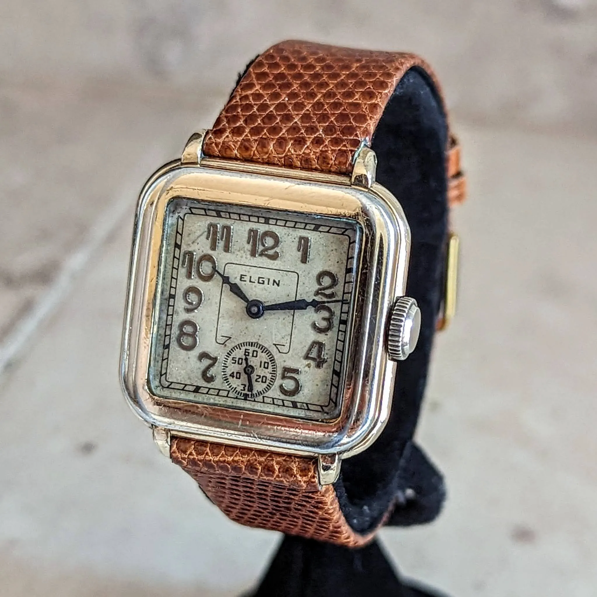 1930 ELGIN Wristwatch 15 Jewels Grade 428 Art Deco 14K GF U.S.A. Vintage Watch