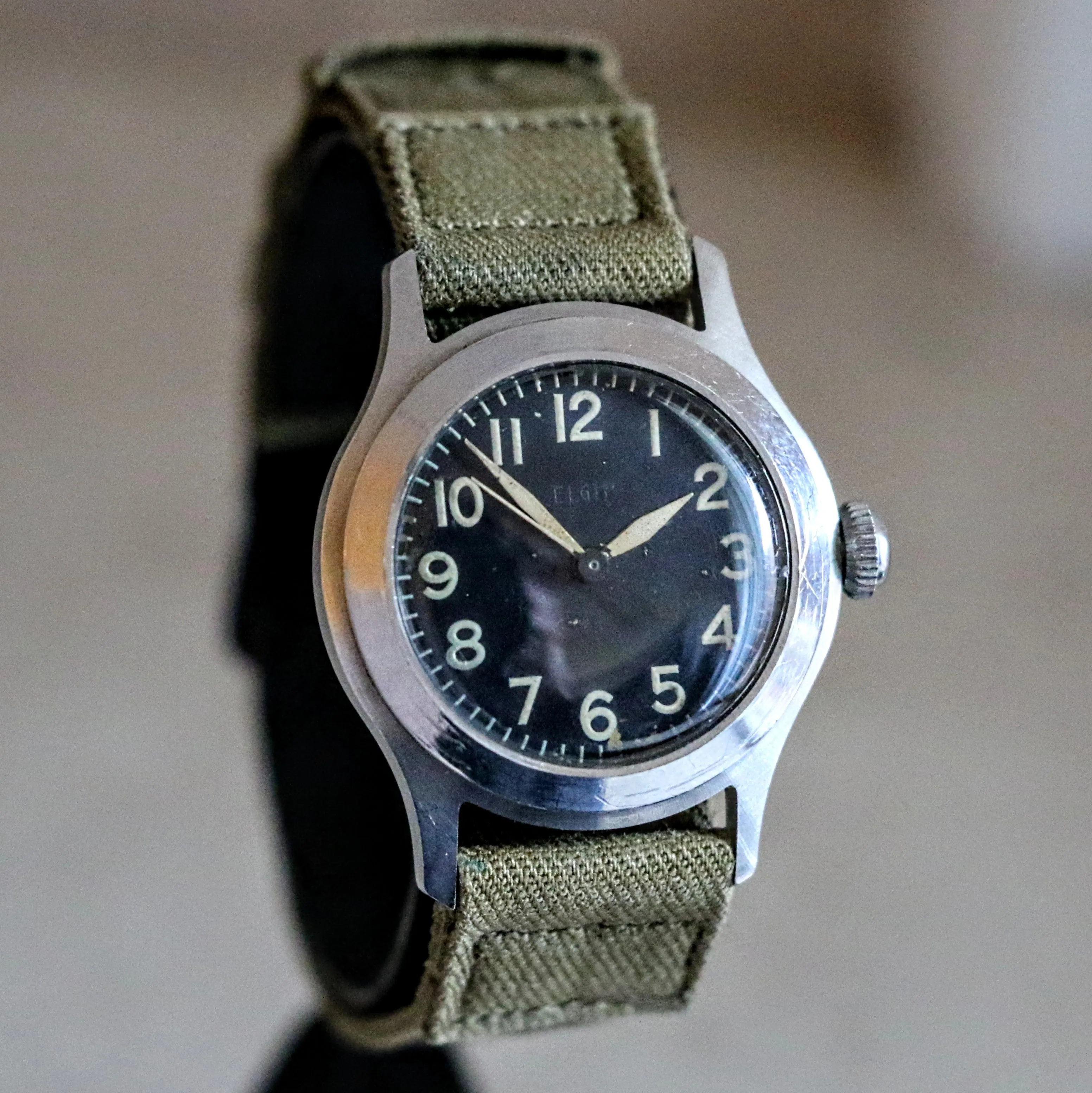 1945 ELGIN WWII Military Watch Ref. 6608 Grade 539 U.S.A. Service Watch