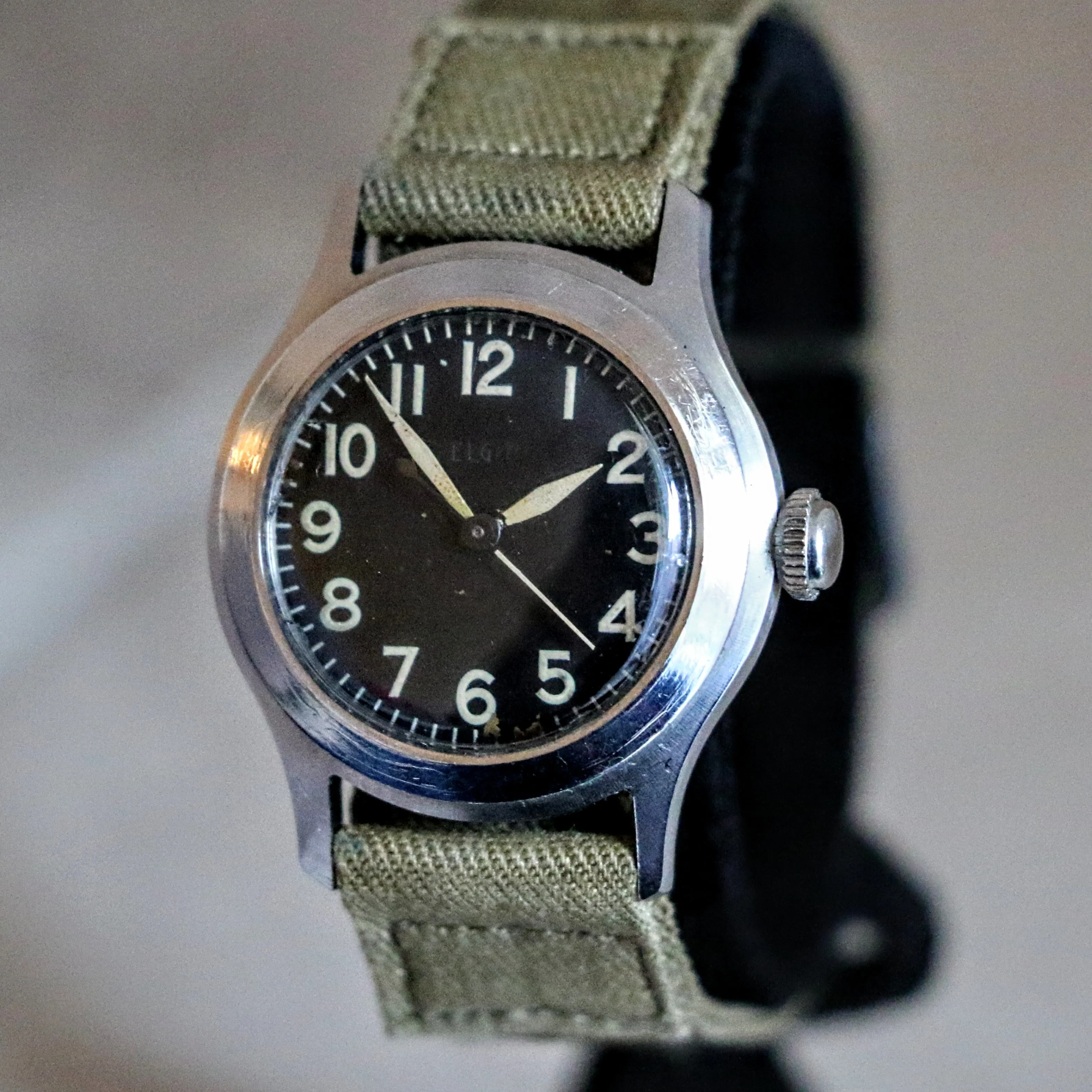 1945 ELGIN WWII Military Watch Ref. 6608 Grade 539 U.S.A. Service Watch