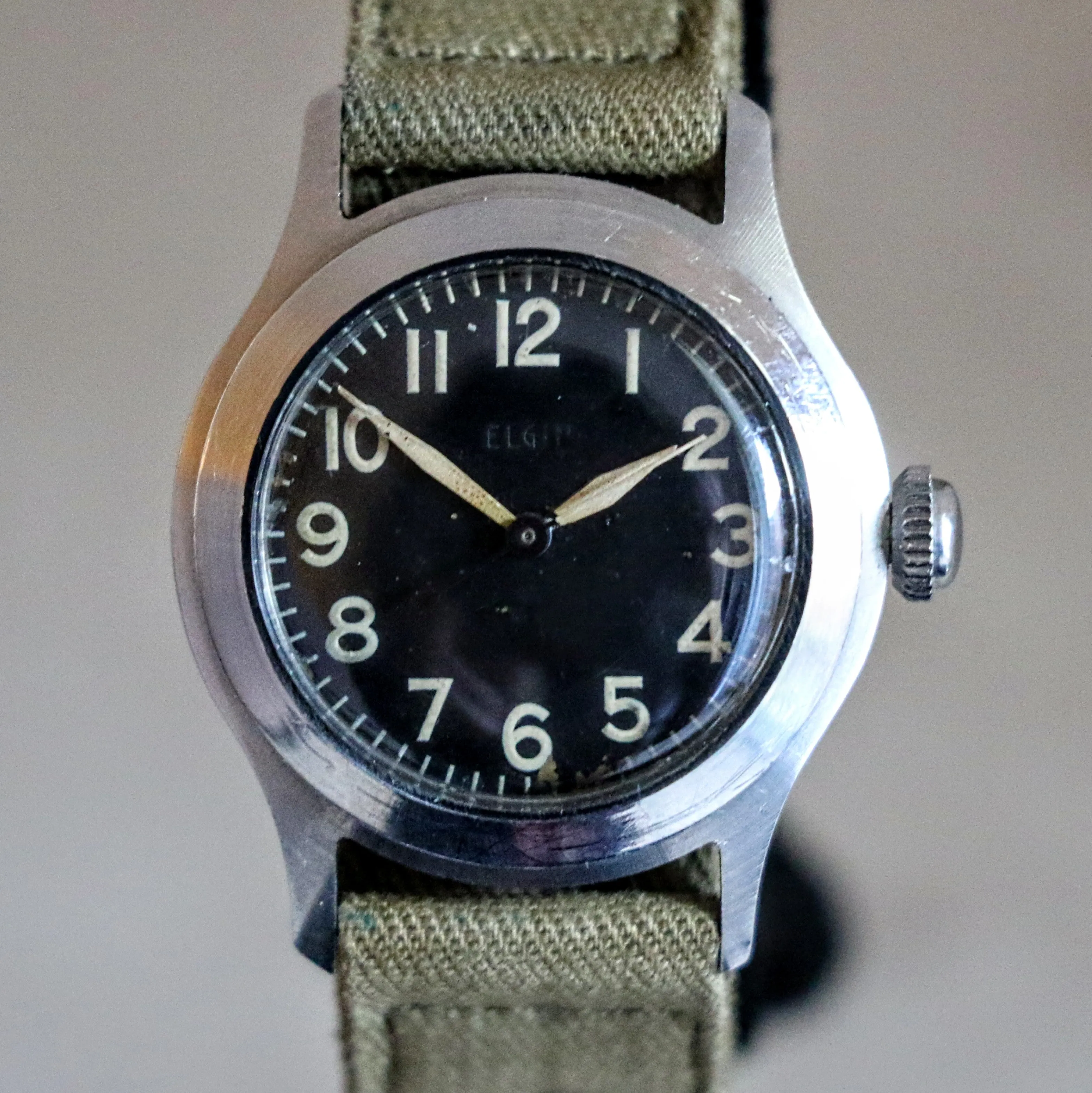 1945 ELGIN WWII Military Watch Ref. 6608 Grade 539 U.S.A. Service Watch
