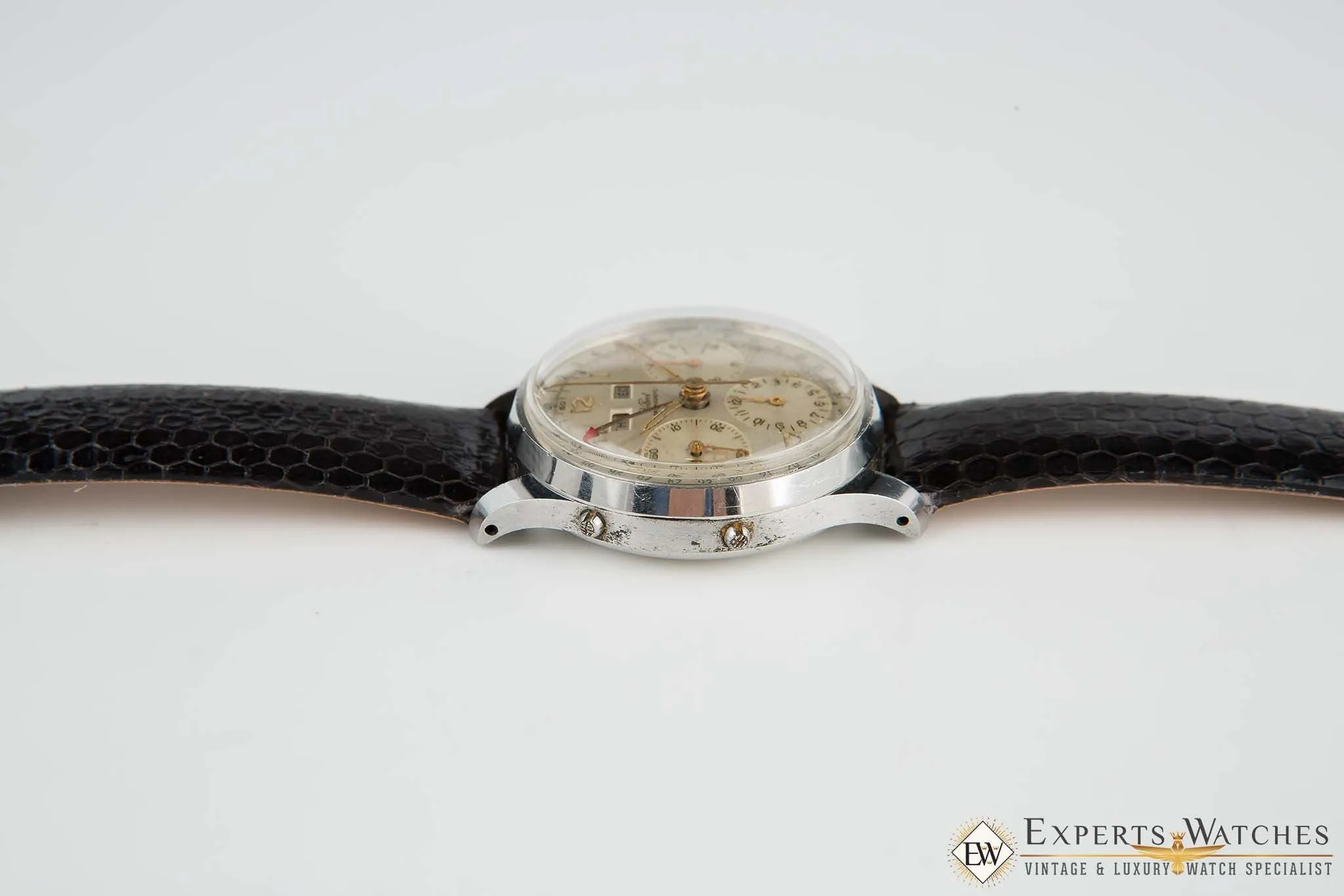 1950 Vintage Kelbert Valjoux 72C Triple Date Calendar Chronograph Serviced Watch