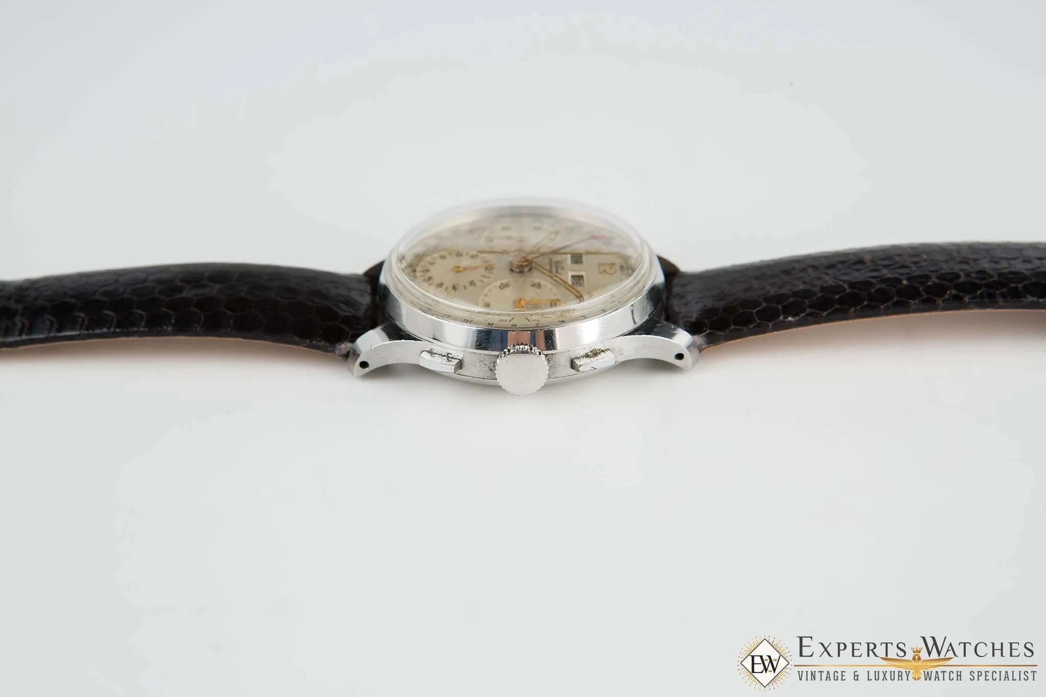 1950 Vintage Kelbert Valjoux 72C Triple Date Calendar Chronograph Serviced Watch