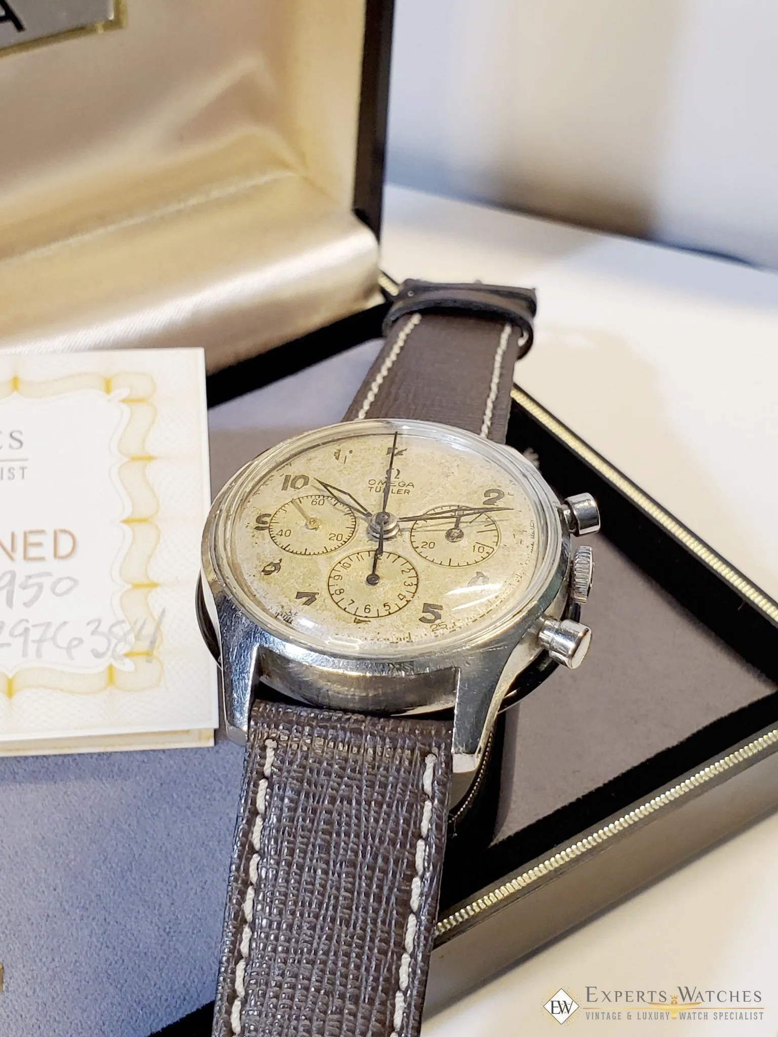1950 Vintage Omega Turler Chronograph Cal 321 Pre SpeedMaster Ref 174 2451 Watch
