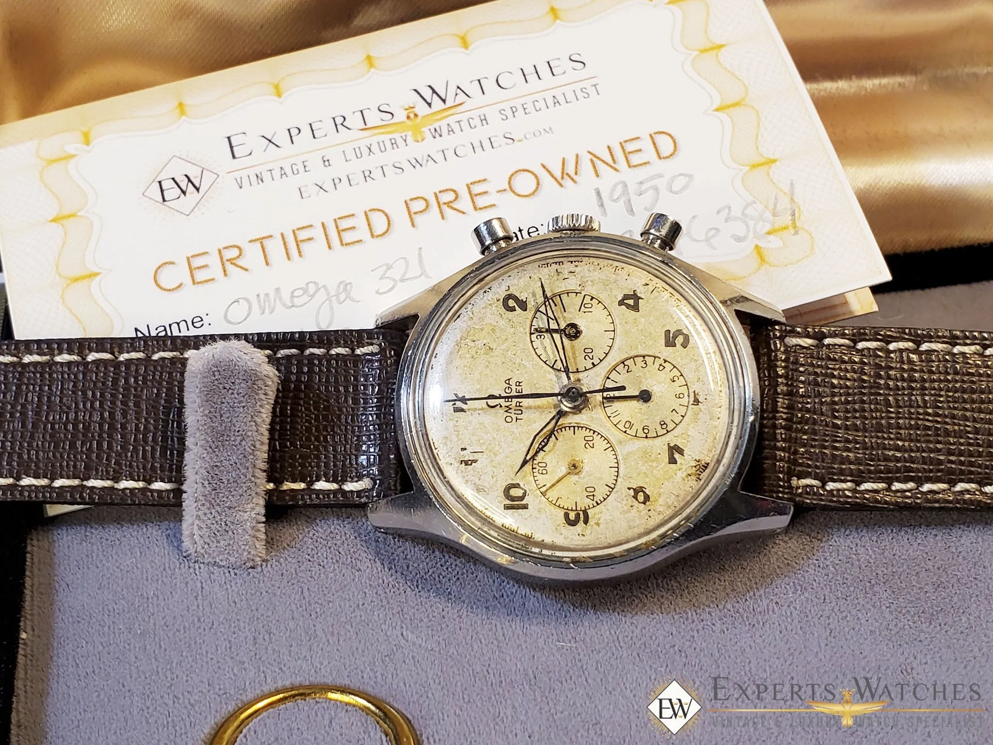 1950 Vintage Omega Turler Chronograph Cal 321 Pre SpeedMaster Ref 174 2451 Watch