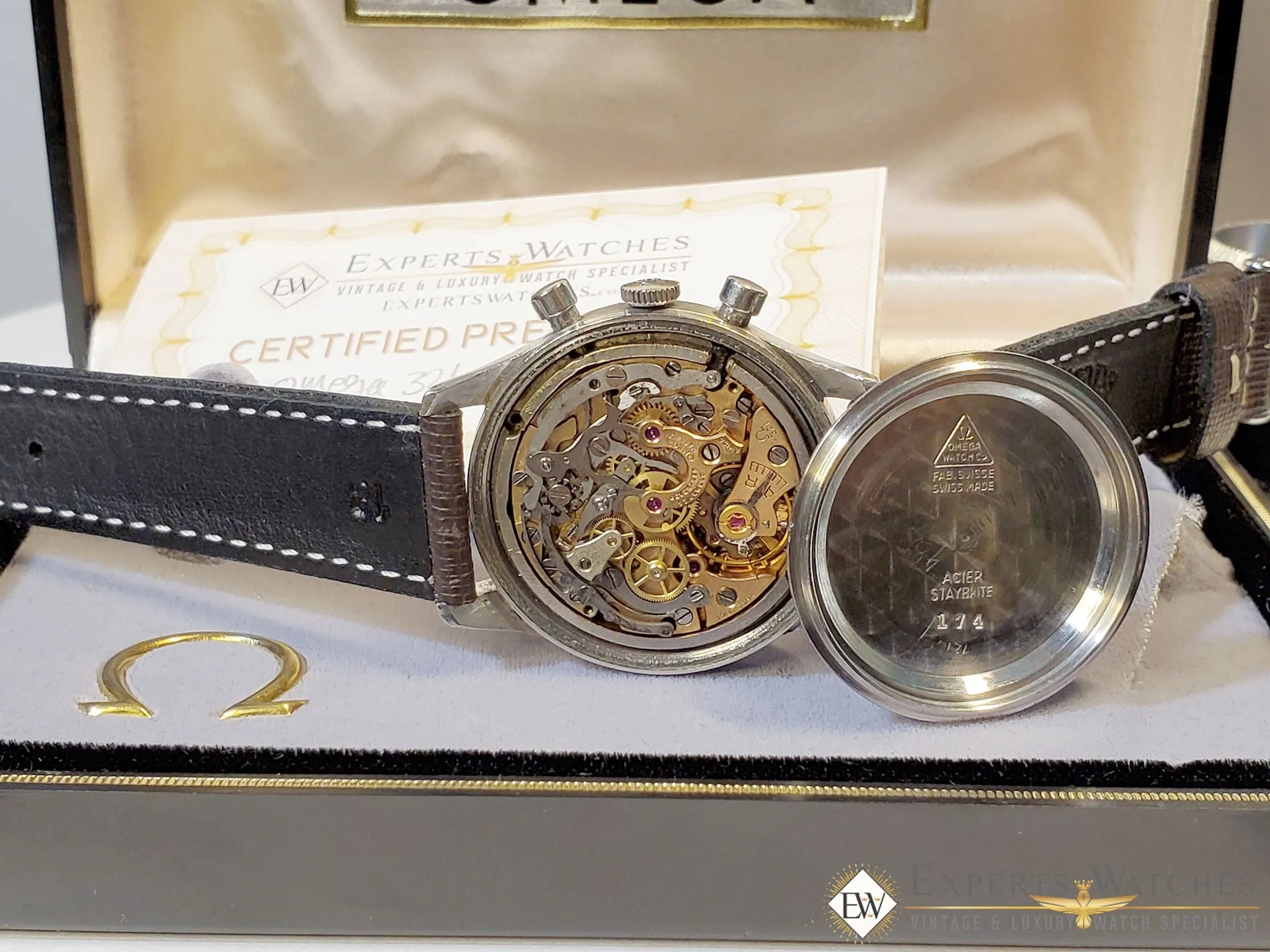 1950 Vintage Omega Turler Chronograph Cal 321 Pre SpeedMaster Ref 174 2451 Watch