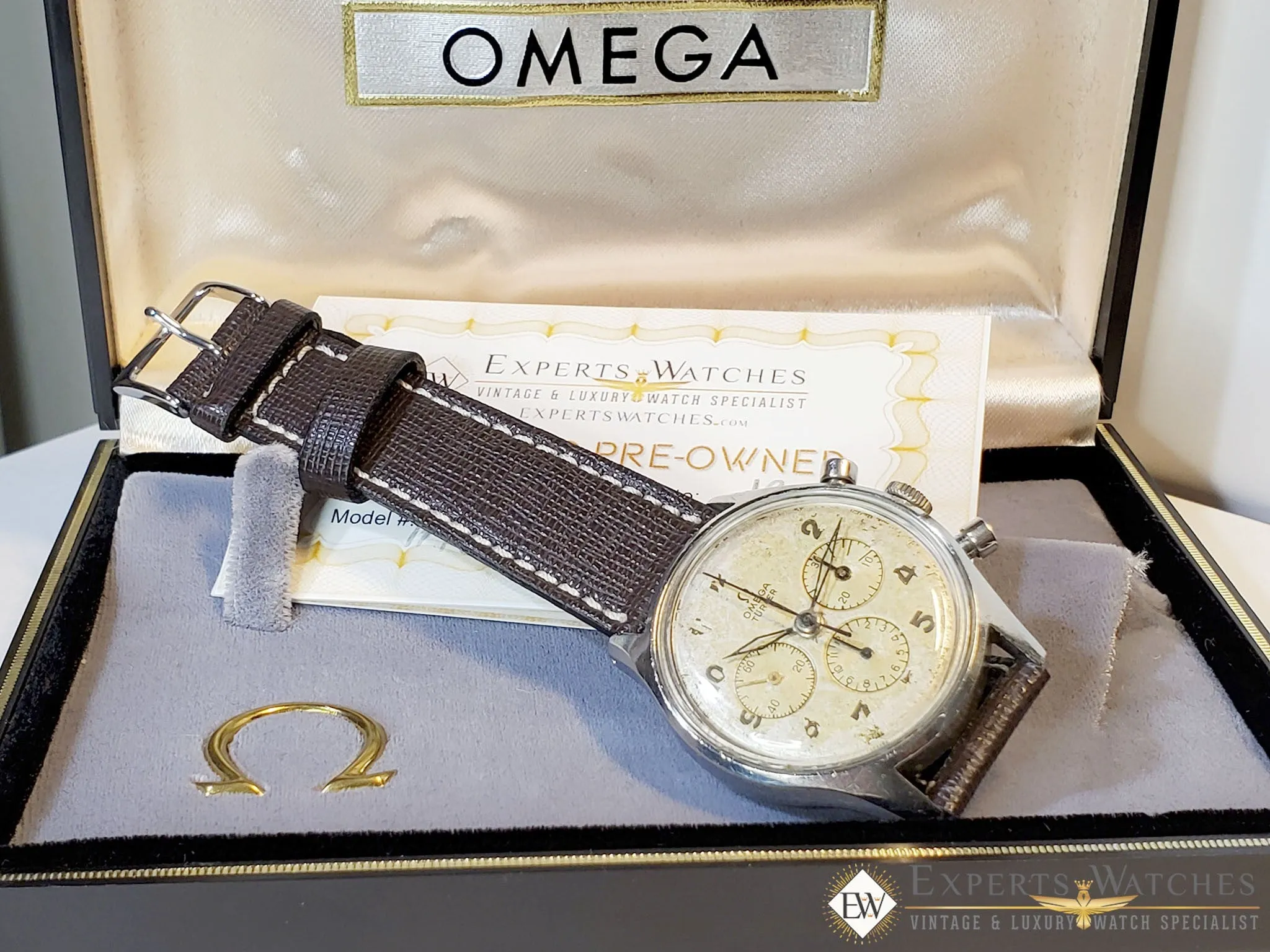 1950 Vintage Omega Turler Chronograph Cal 321 Pre SpeedMaster Ref 174 2451 Watch