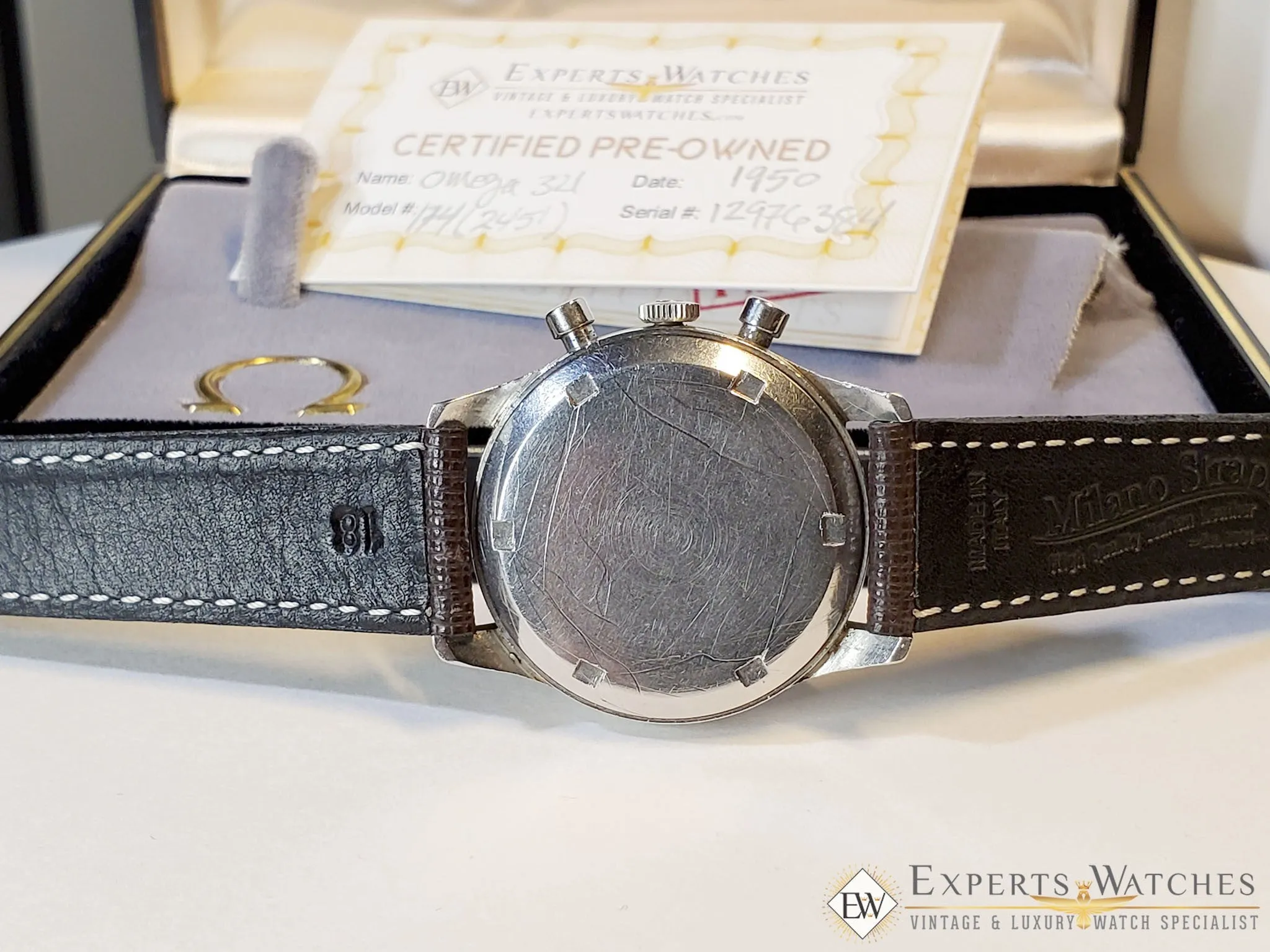 1950 Vintage Omega Turler Chronograph Cal 321 Pre SpeedMaster Ref 174 2451 Watch