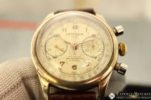 1950s Serviced Vintage Lemania 105 Chronograph Gold Cal 1270 (320 / 321) Watch