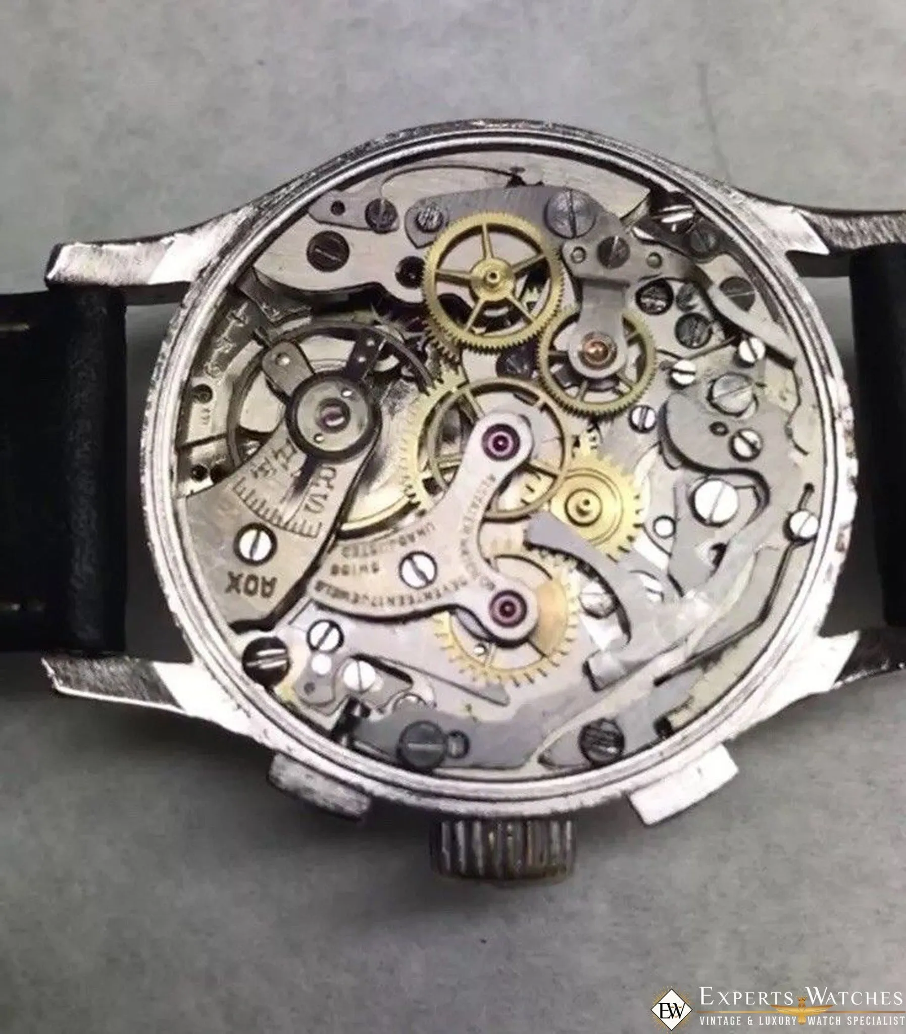 1950's Vintage Alsta Date-Chrono Watch Chronograph Landeron 159