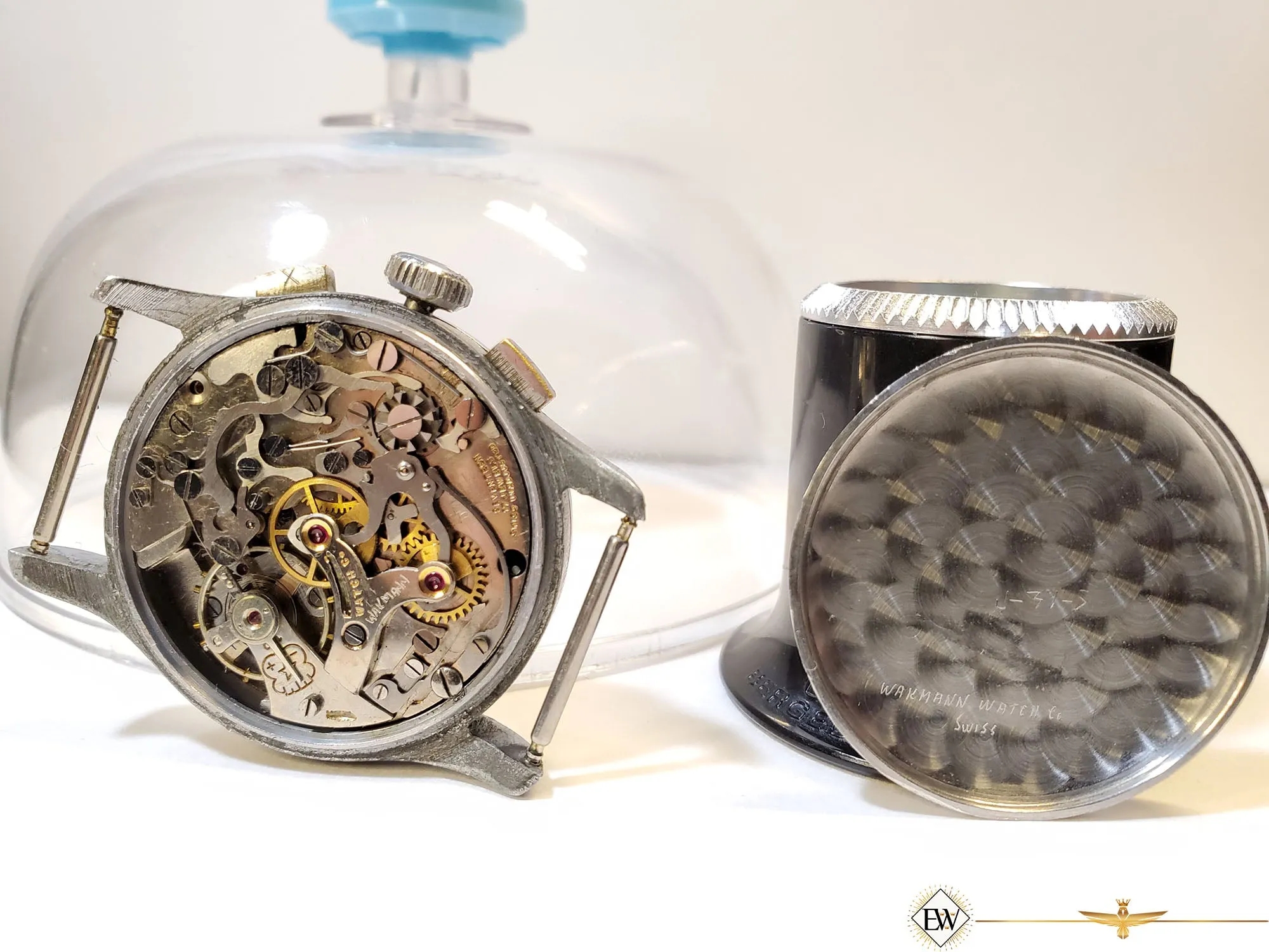 1950's Vintage Lavina Wakmann Military UP Down Chronograph Venus 170 Tropical