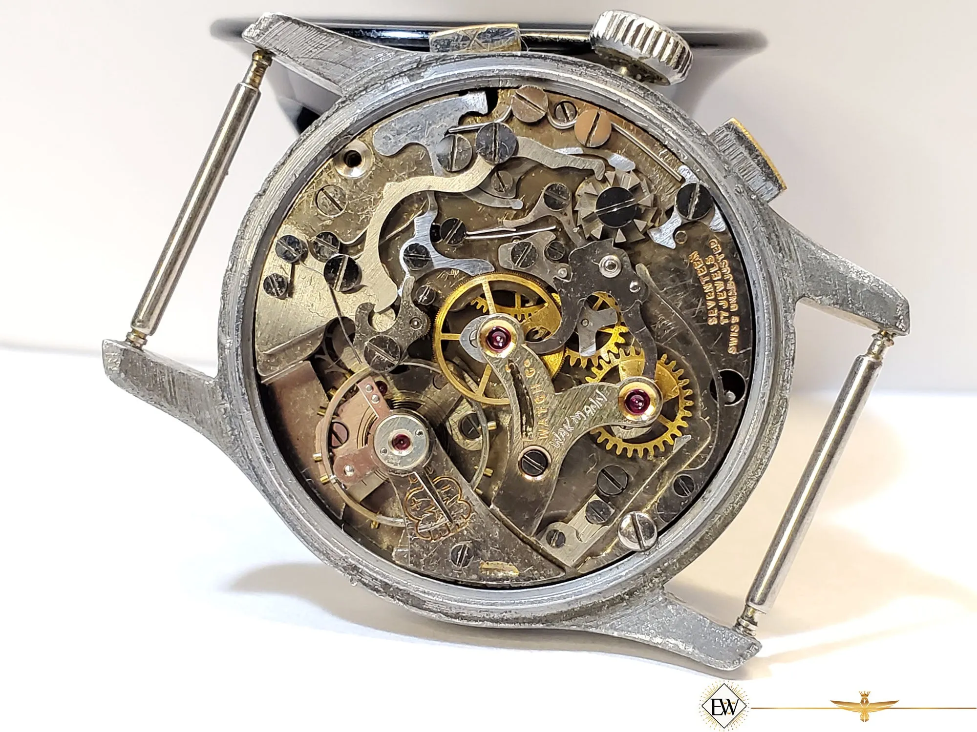 1950's Vintage Lavina Wakmann Military UP Down Chronograph Venus 170 Tropical