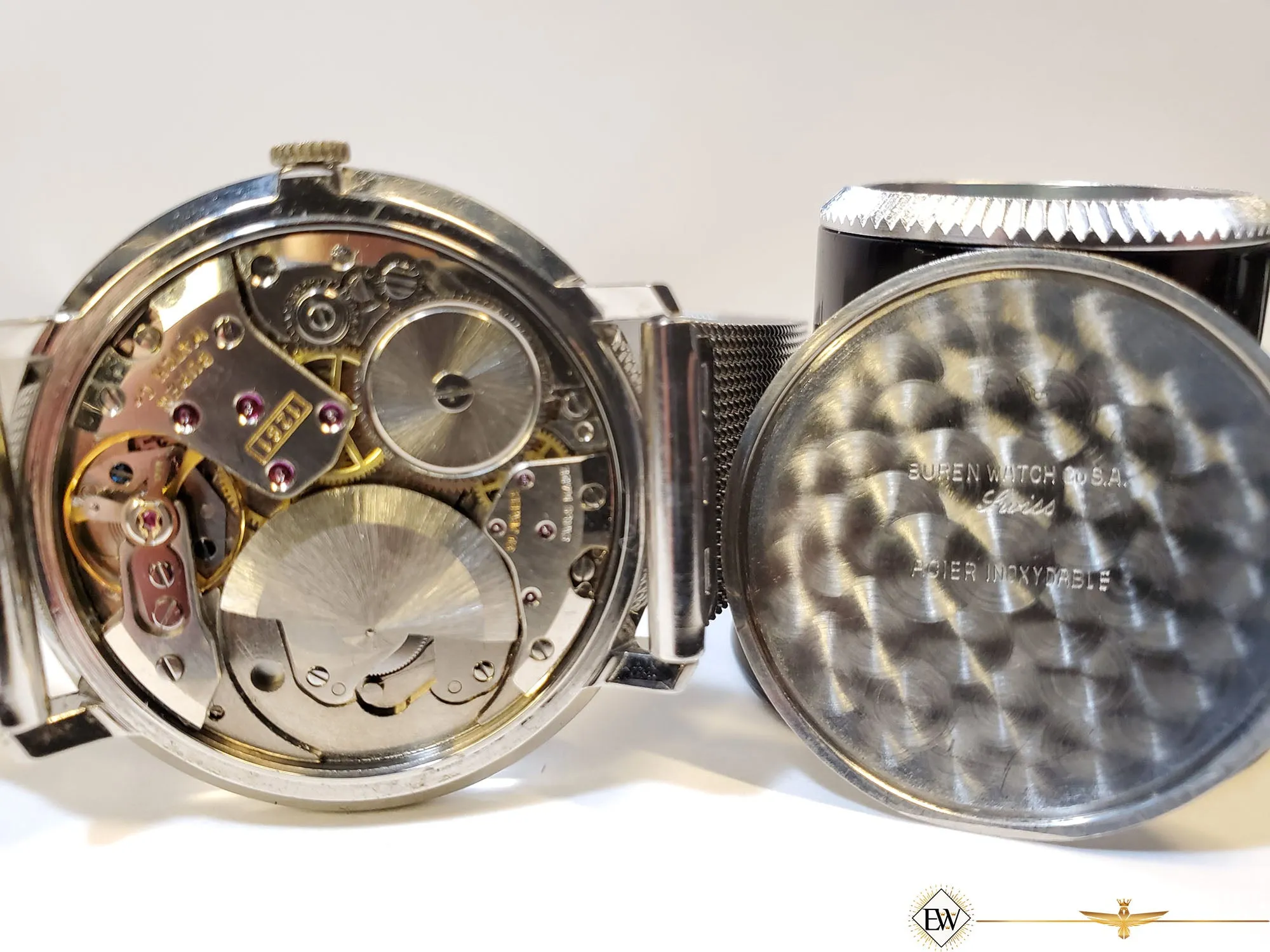 1960's Vintage Bucherer Intra Matic Micro Rotor Automatic 30 Jewel Buren 1281