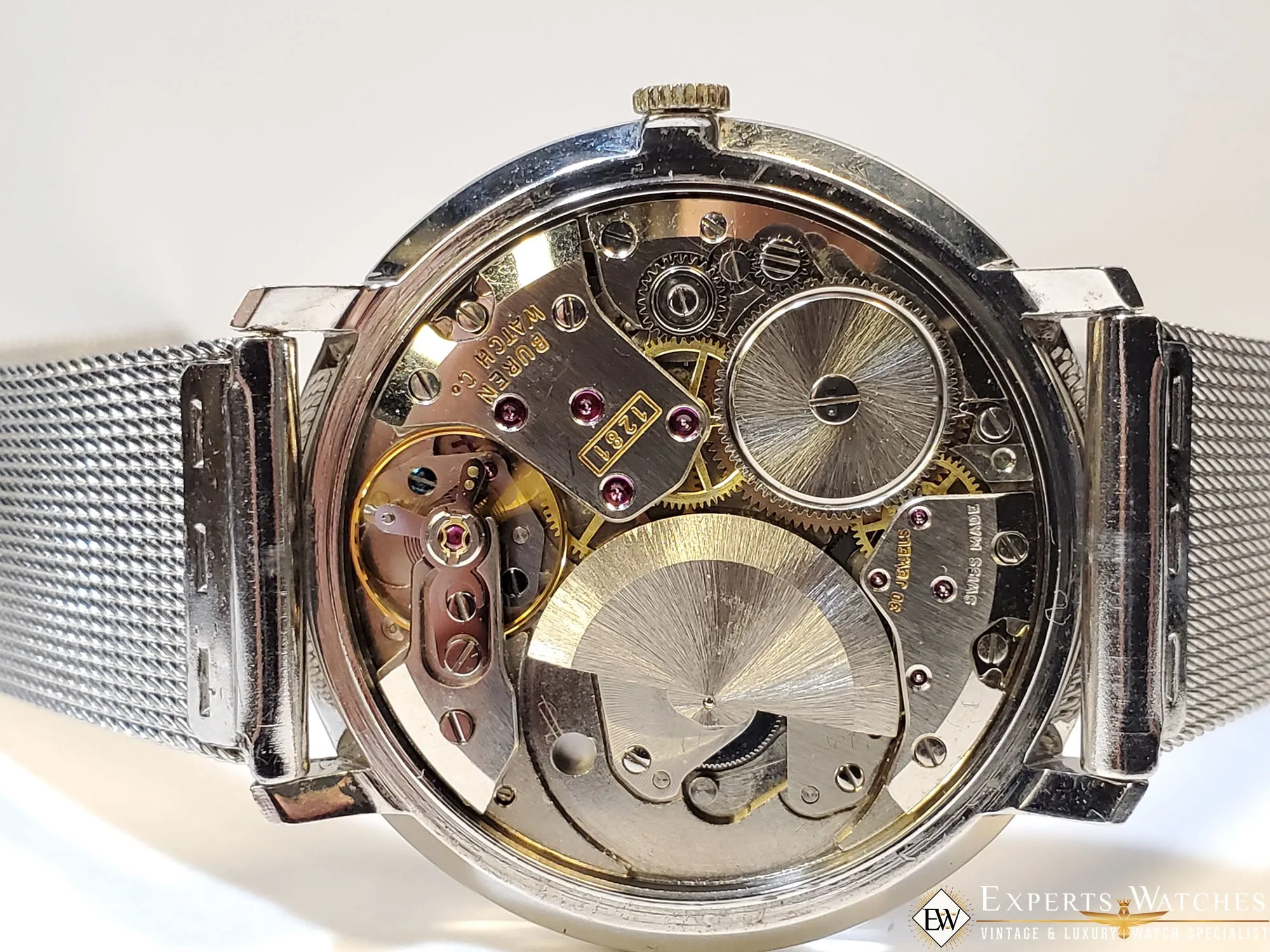 1960's Vintage Bucherer Intra Matic Micro Rotor Automatic 30 Jewel Buren 1281