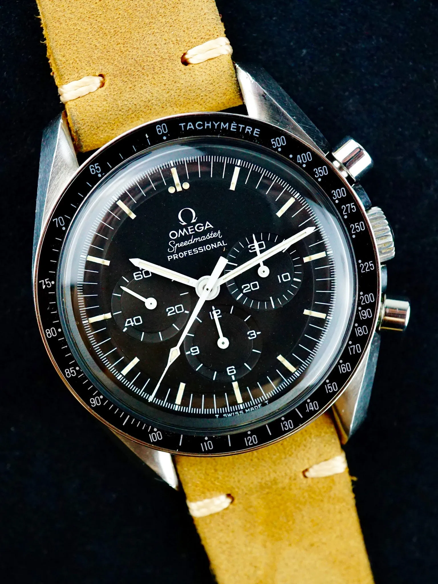 1972 Omega Speedmaster 145.022 CALIBRE 861 Rare Straight Writing "Moon Watch" Case Back