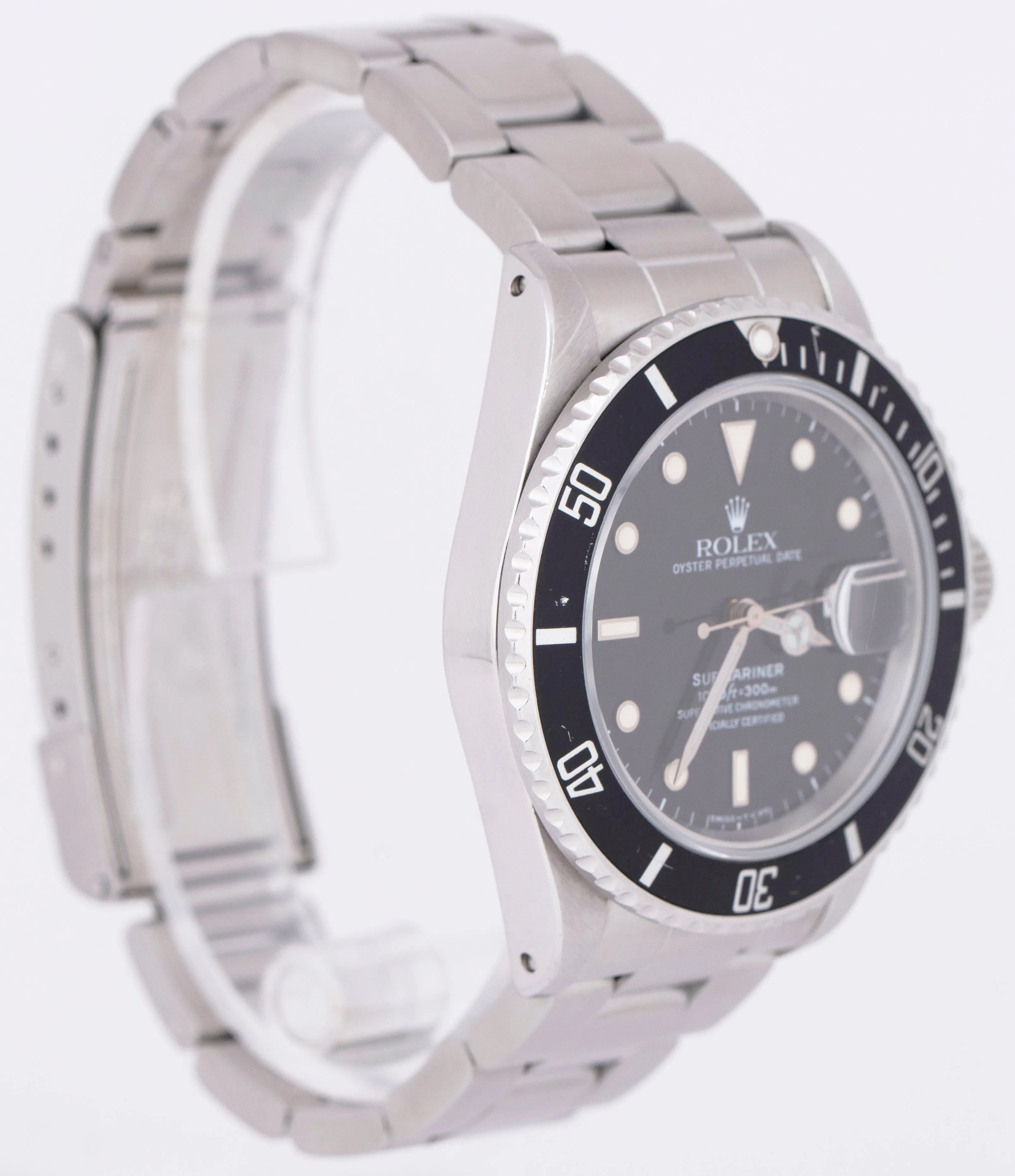 1987 Rolex Submariner Date Black 40mm TRIPLE ZERO Steel Oyster Watch 168000