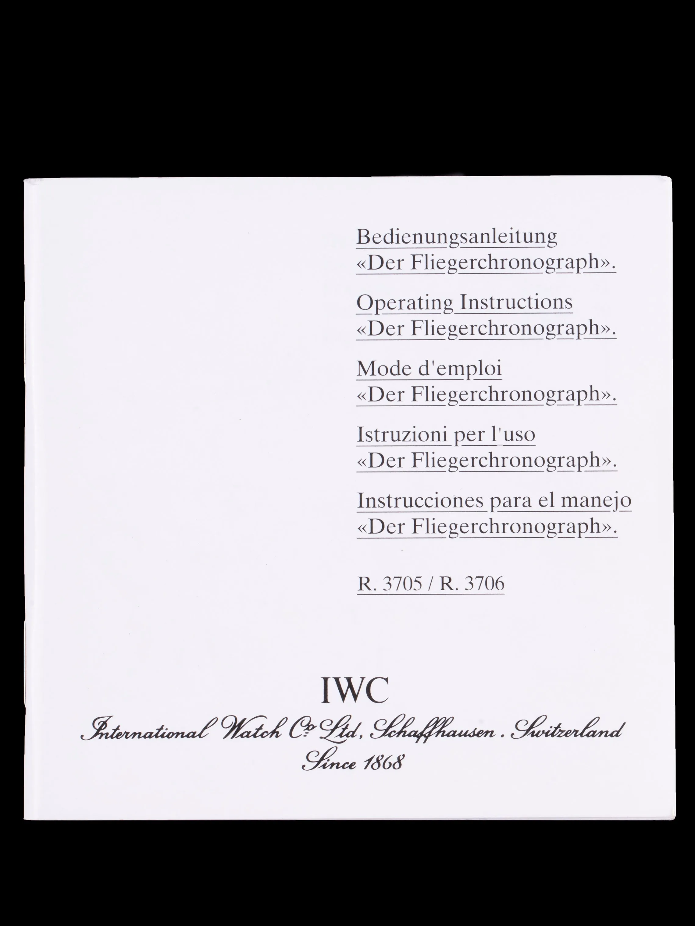 1990s IWC Flieger Chronograph (Ref. 3706) With Box and Papers