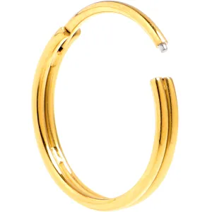 20 Gauge 3/8 Gold PVD 316L Surgical Steel Double Precision Hinged Segment Ring