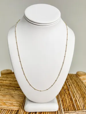 20" Baby Ball Chain Necklace, Yellow Gold
