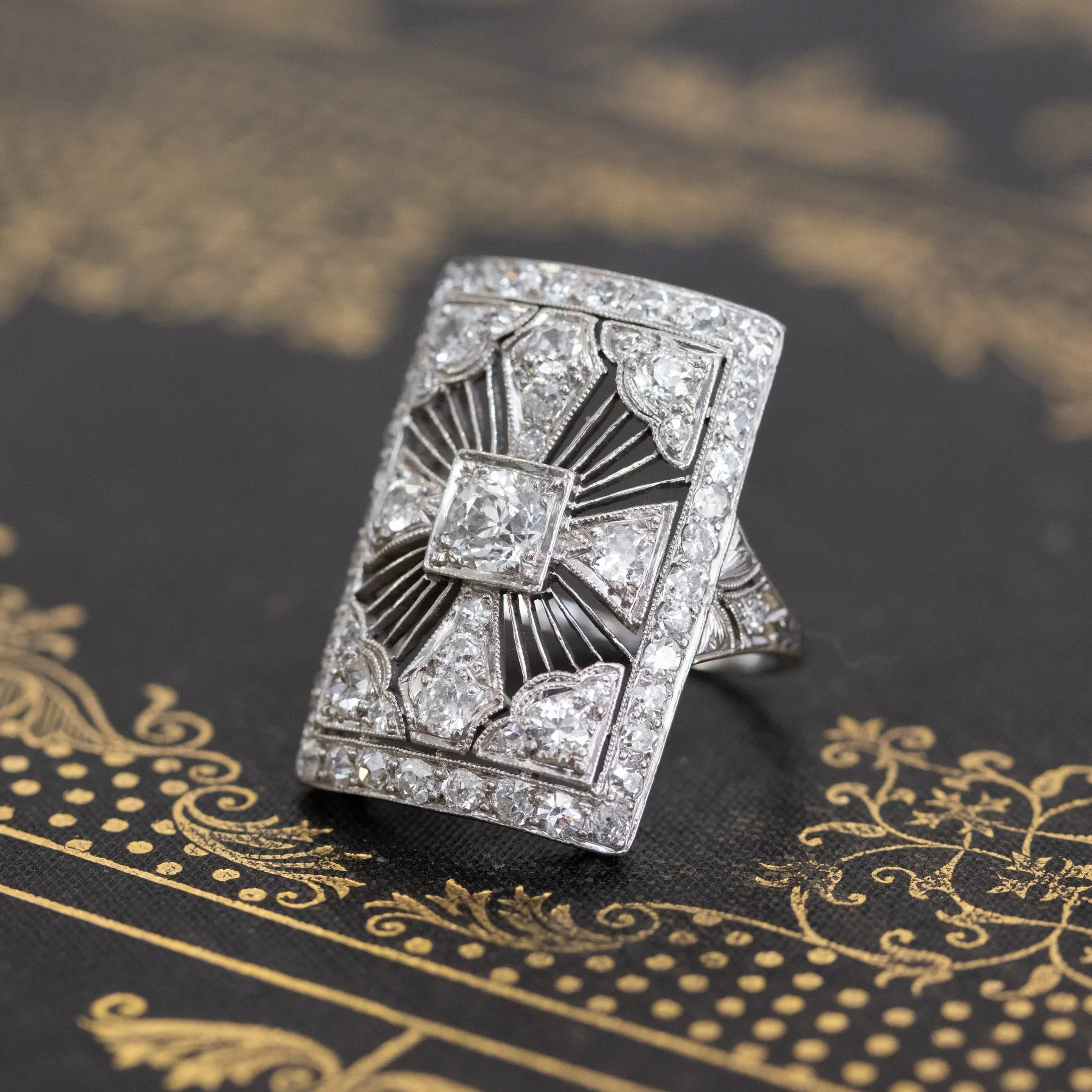 2.26ctw Edwardian Cross Ring