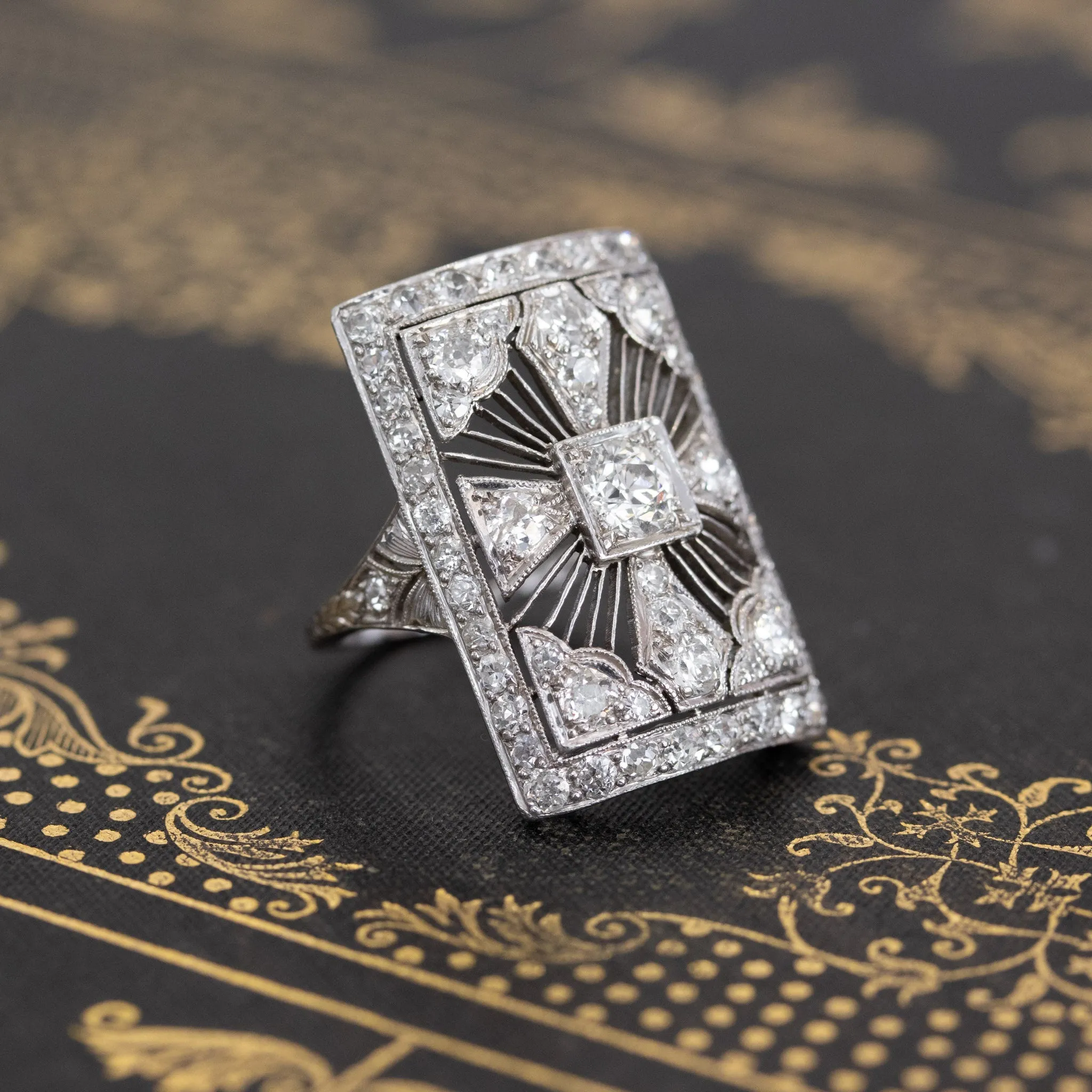 2.26ctw Edwardian Cross Ring