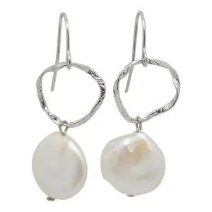 315-01-S | SILVER HAMMERED LOOP EARRINGS